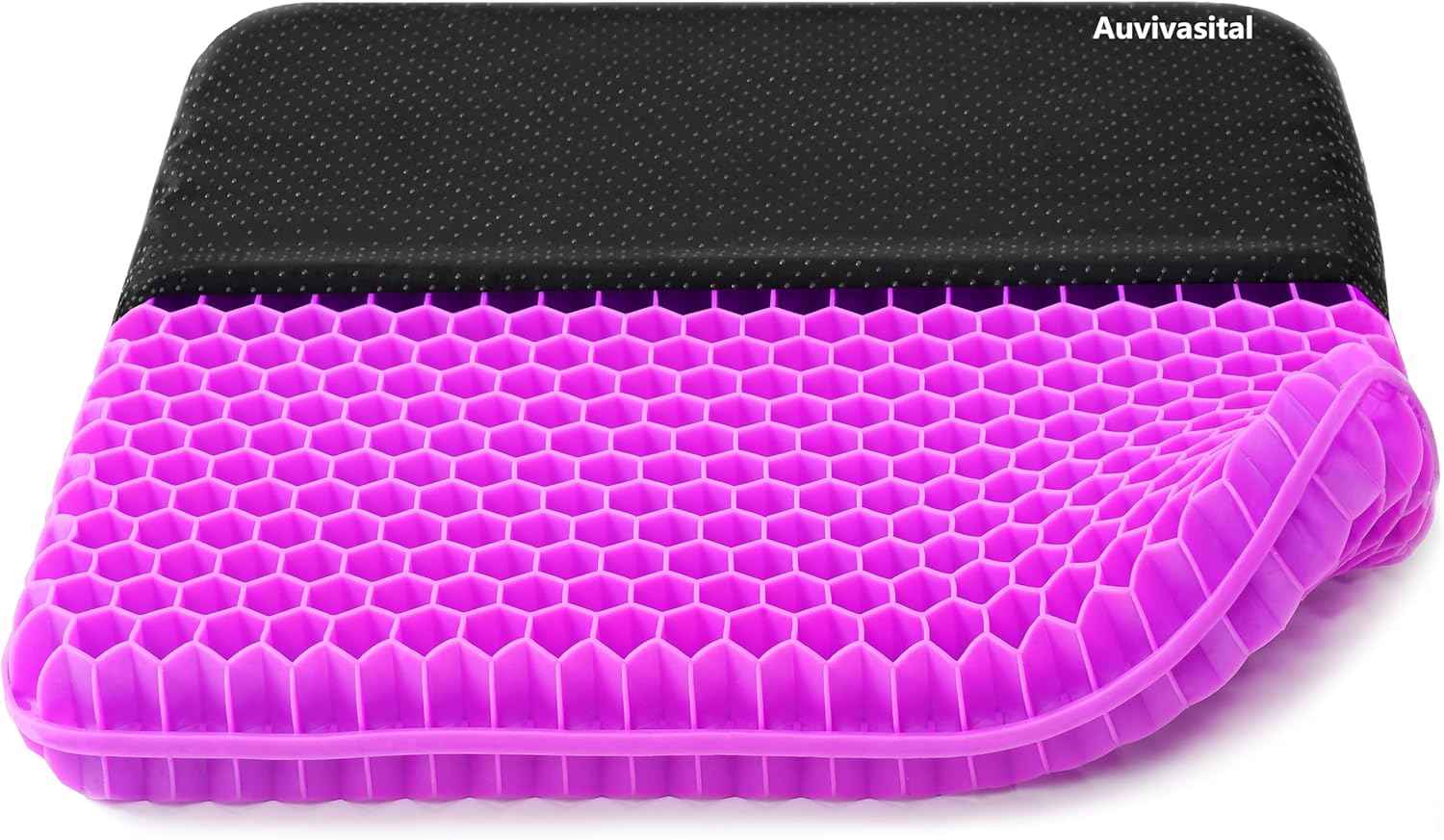 Plus Size Gel Seat Cushion for Long Sitting, Extra Large and Thick, Gel Cushion for Back, Hip, Sciatica, Tailbone Pain Relief, Use for The Office, Wheelchair, Car, Recliner, Stadium, Kayka.(Rose red)