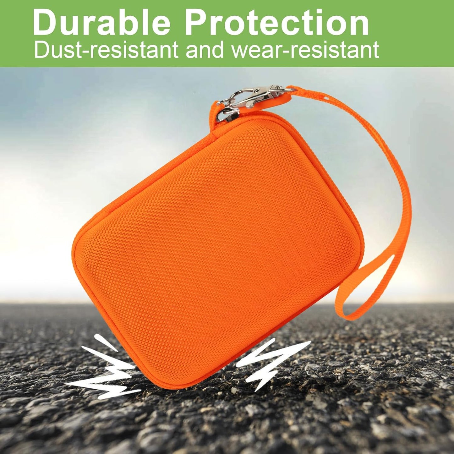 Digital Camera Case Compatible with VAHOIALD FHD 1080P/ for CAMKORY Digital Point and Shoot/for KODAK PIXPRO FZ45-BK 16MP Vlogging/for IWEUKJLO/for Nsoela, Holder for SD Card More- Orange (Box Only)