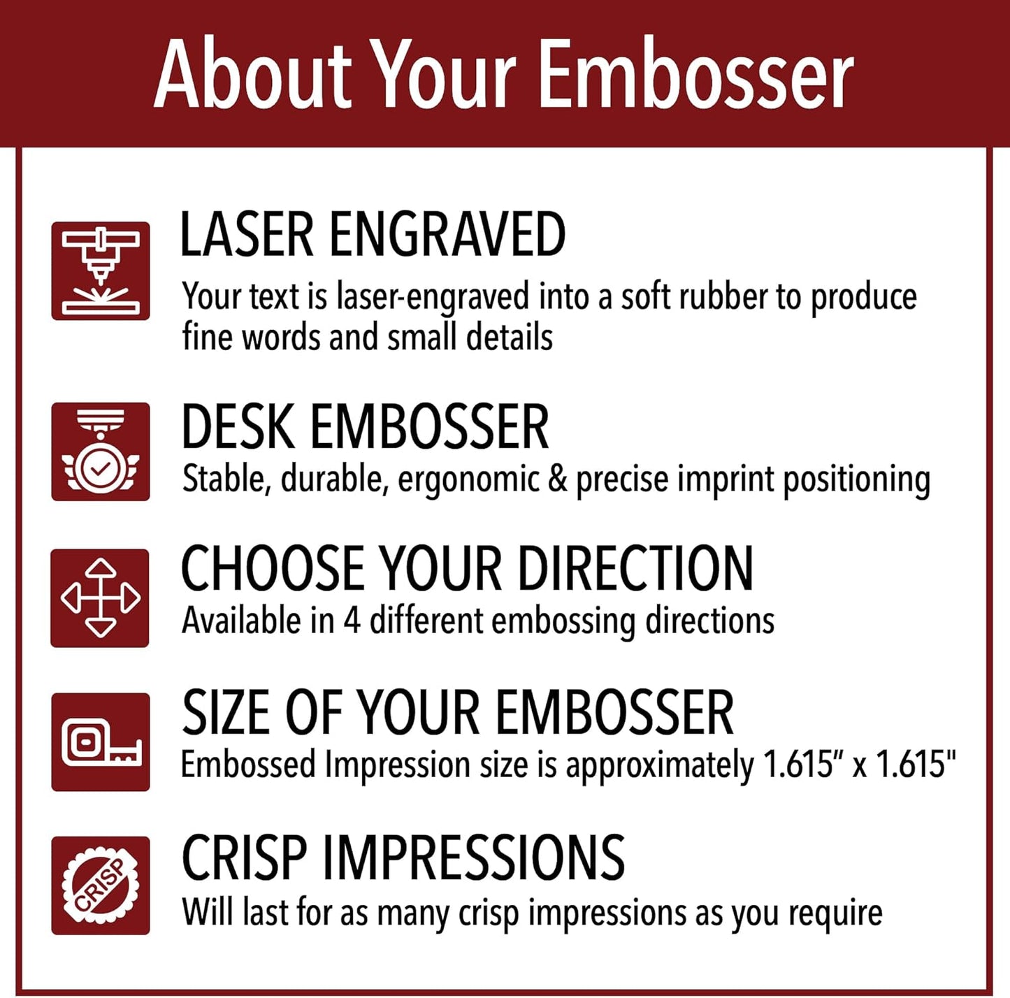 Wisconsin Round Notary Embosser | Official State Embosser | Official Seals | Meets State Specifications (Wisconsin, Round Embosser)
