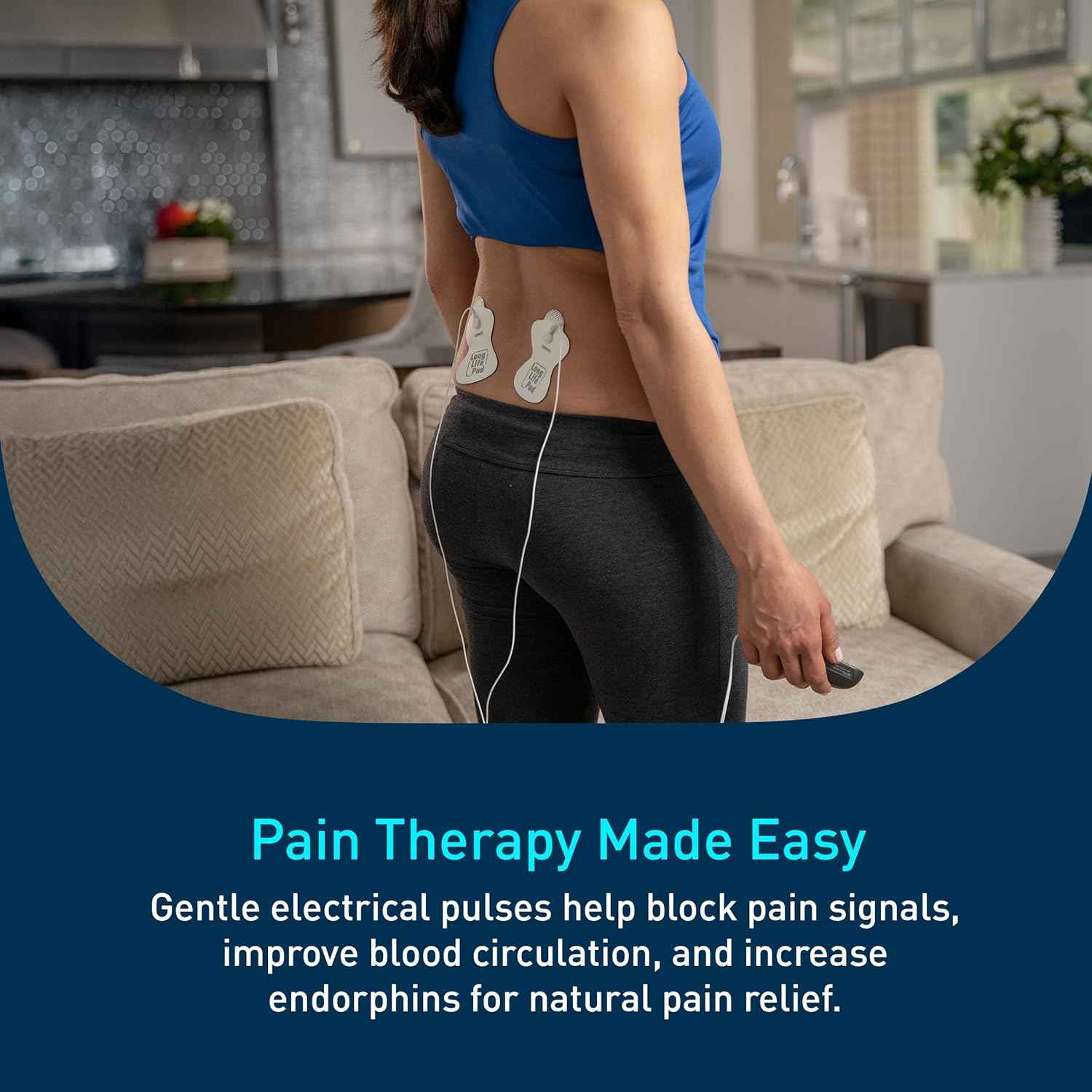 OMRON Max Power Relief TENS Unit Muscle Stimulator for Drug-Free Pain Relief - Portable Electric Massager for Muscles and Joints - Includes 2 Reusable TENS Unit Pads