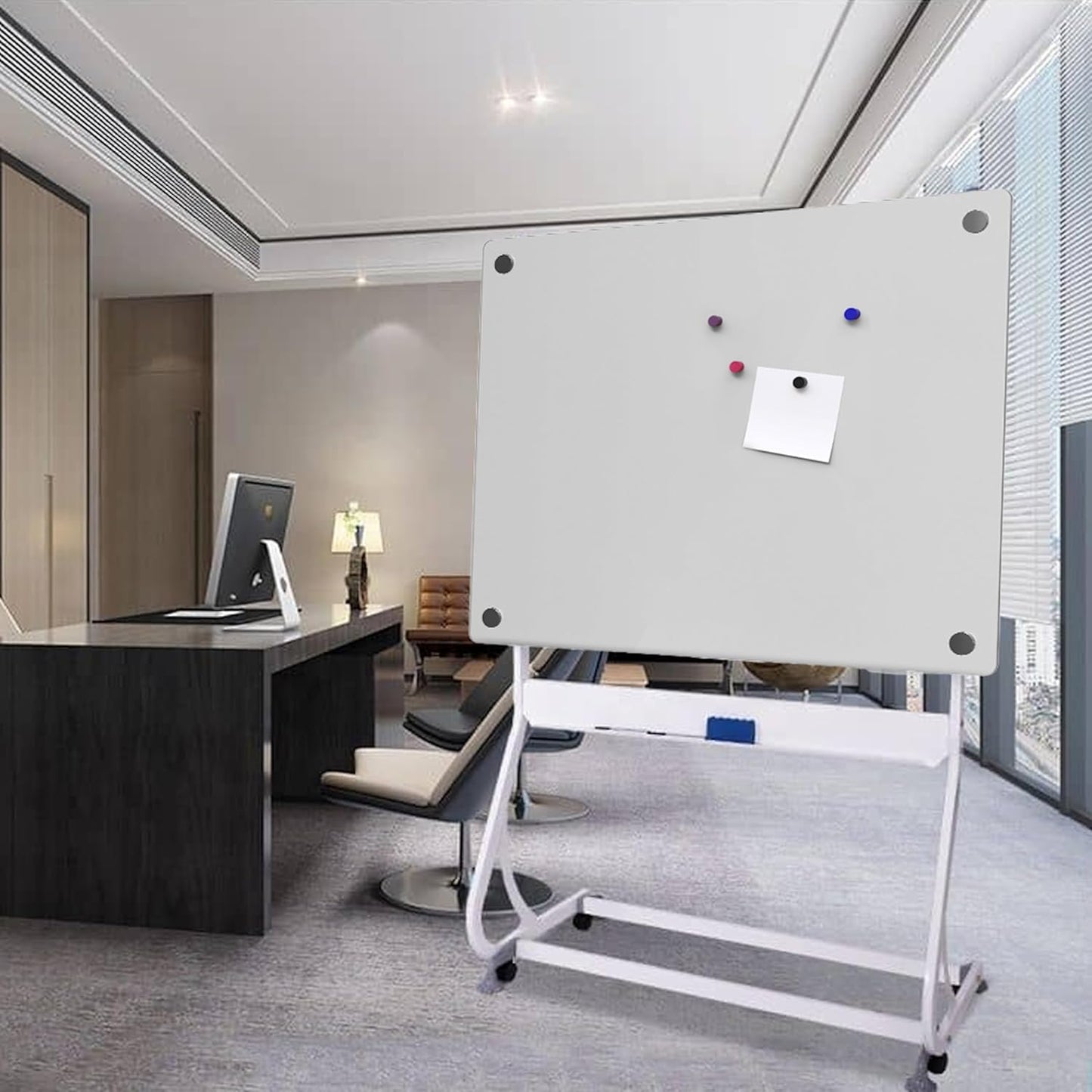 Strong Magnets for Whiteboard, Glassboard and Fridge (Red, 8 Pack, Small). N54 Neodymium Rare Earth Heavy Duty Magnets for Home and Office Supplies.