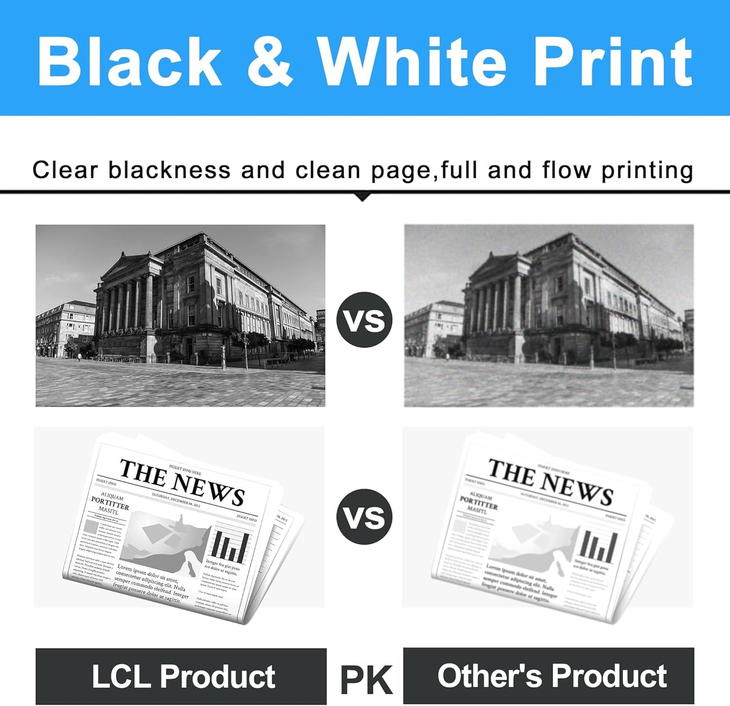 LCL PFI-300 Ink Cartridge Pigment 10 Packs Replacement for Canon PFI-300 PFI300 PFI 300 Ink for imagePROGRAF PRO-300 Printers