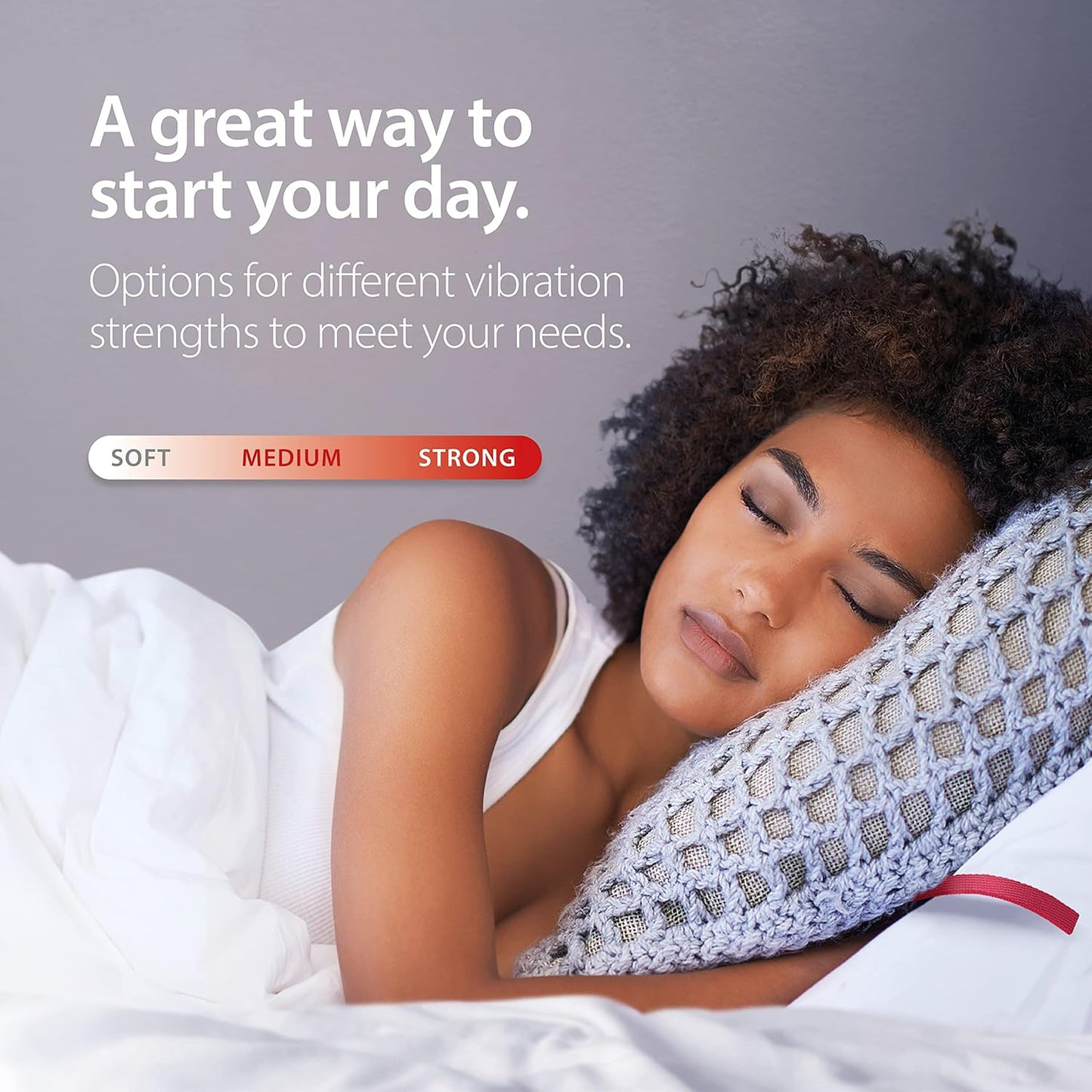 Bellman & Symfon Vibio Bluetooth Bed Shaker – Silent Vibrating Travel Alarm Clocks for Heavy Sleepers – Portable Rechargeable Clock with Multiple Alarms, Call and Message Alerts Easy to Pack for Trips