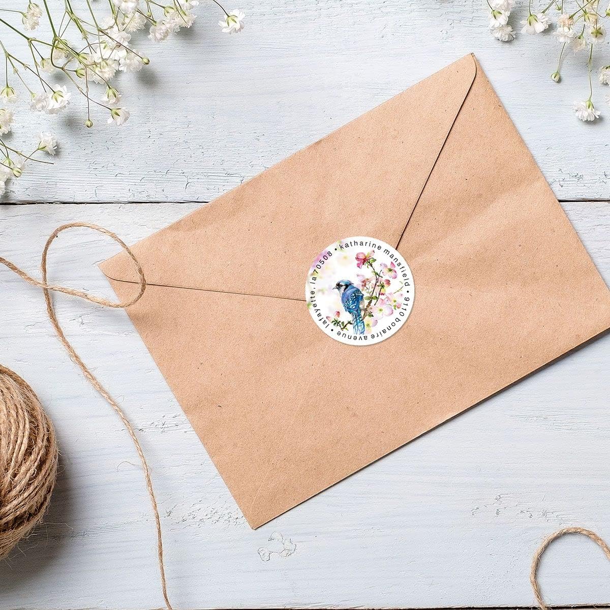 Colorful Images Spring Birds Return Address Mailing Labels, Personalize with Name & Addresses, Set of 144 Self Adhesive, Easy Peel Flat Label Sheets, 1-½" Across, 3 Designs - Lumora Desk