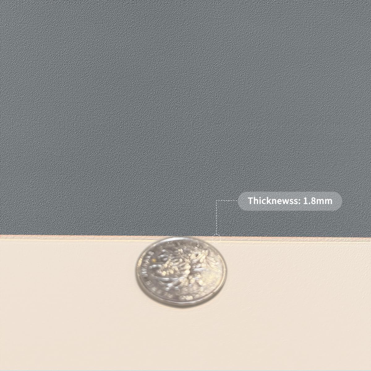 Leather Table Cover,1.8mm Thick,42x96 Inch Table Protector,Table Protector for Dining Room Table,Dining Table Cover,Table Cover Protector.(Off White+Light Gray,42x96)