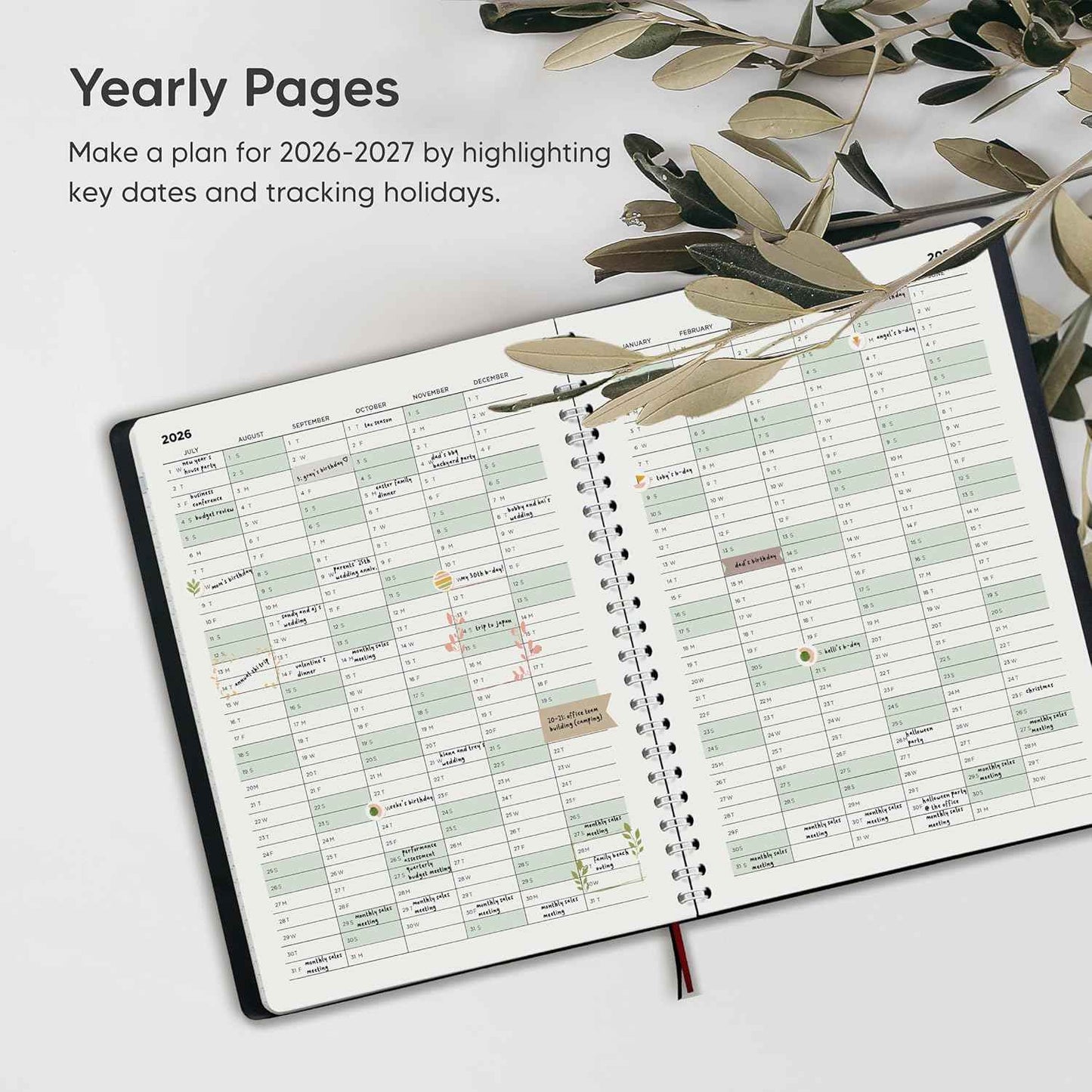 Academic Planner 2026-2027 - Hourly 2026-2027 Planner Weekly and Monthly - Appointment Book with Flexible Cover, Twin-Wire Binding - Simple Design for Productivity. June 2026 - July 2027. 6.5 x 8.5