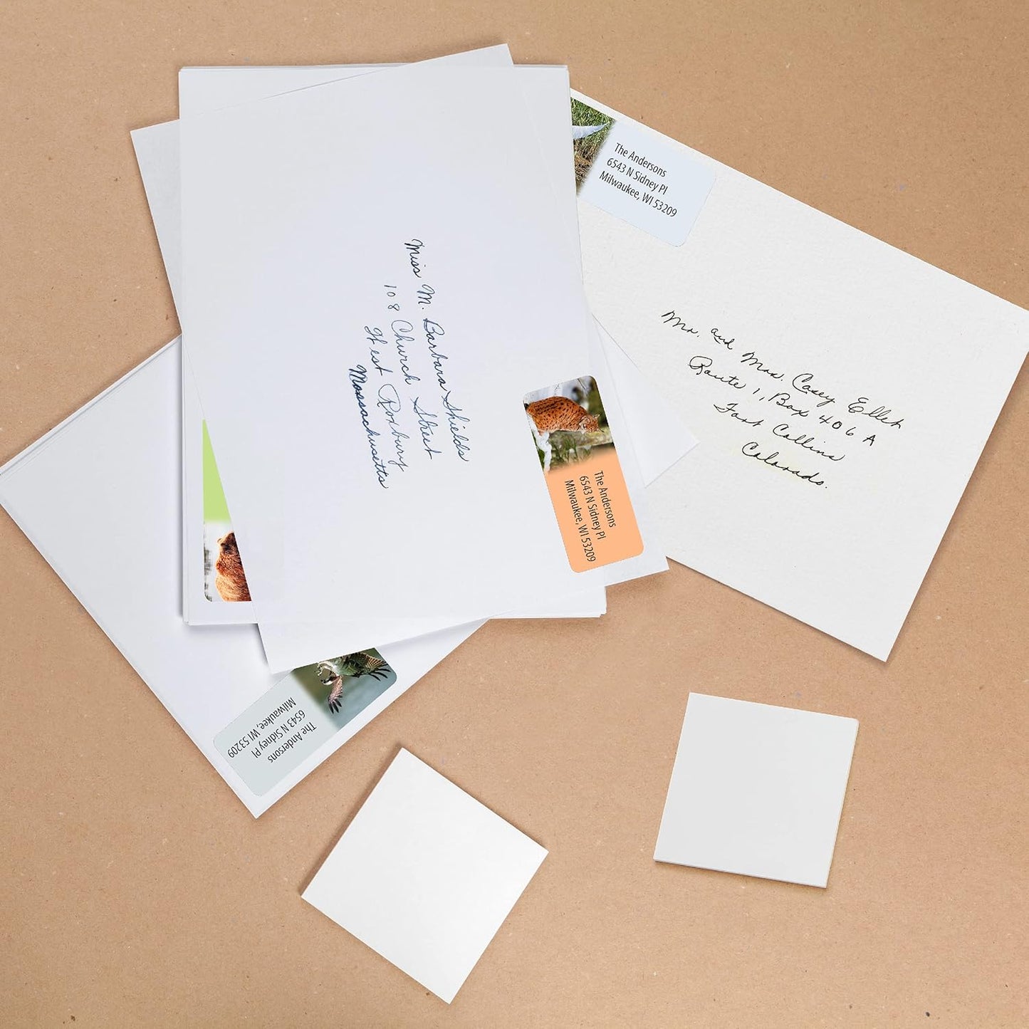 Customized Personalized Address Labels - Made in The USA by Kenco (250 Labels, Forest Wildlife) - Lumora Desk