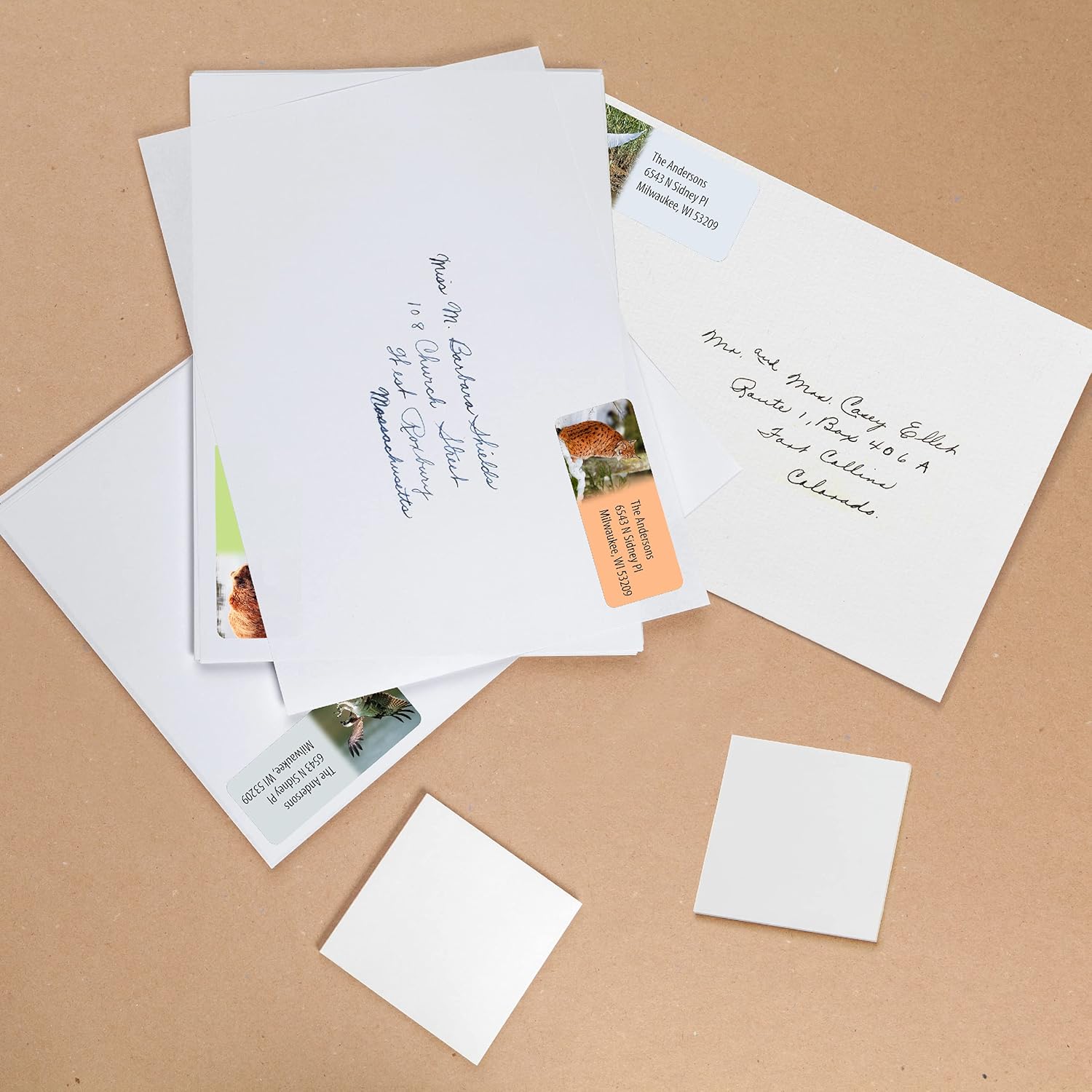 Customized Personalized Address Labels - Made in The USA by Kenco (250 Labels, Forest Wildlife) - Lumora Desk