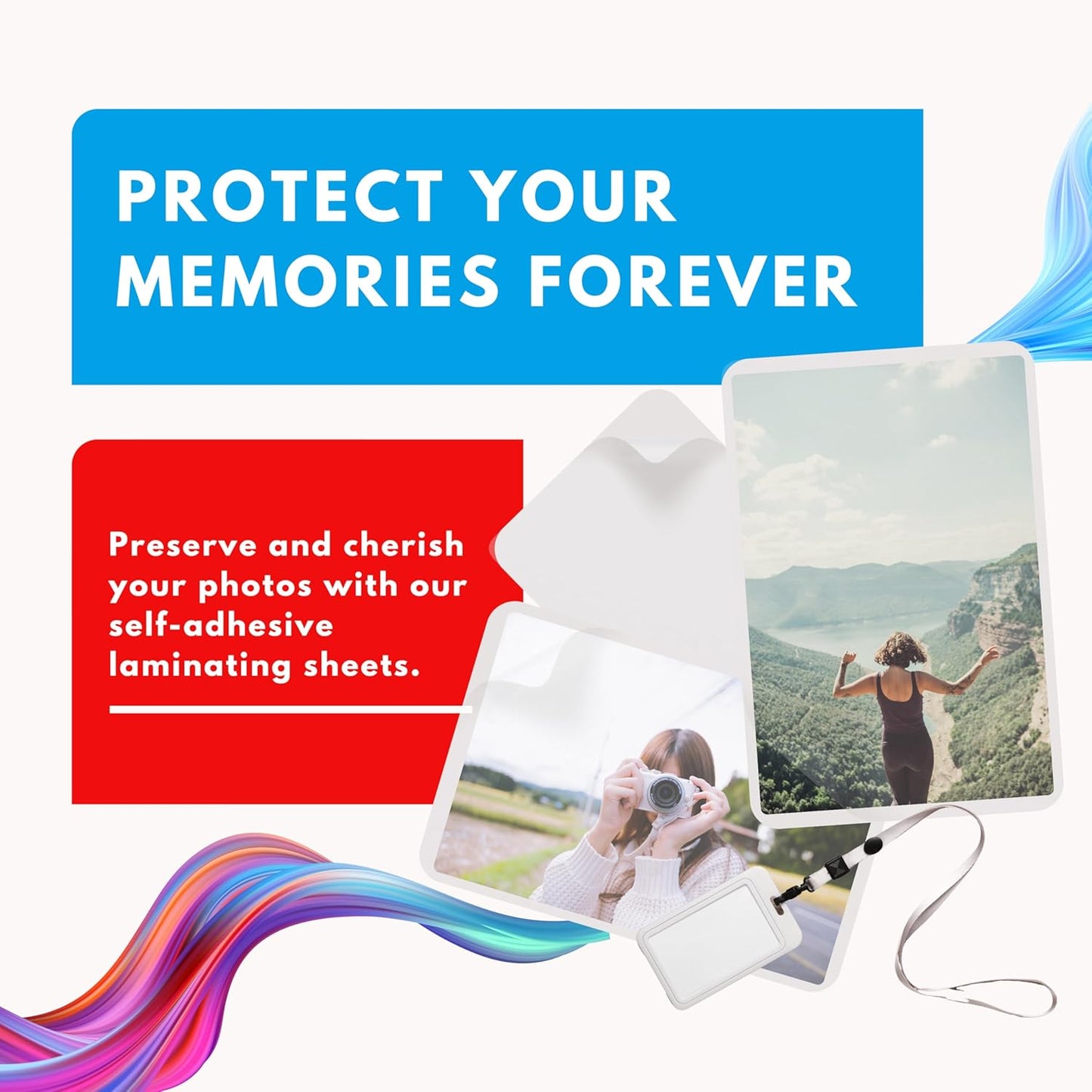 10mil Self-Adhesive Cold Laminating Sheets (120 Variety Count) Letter, Photo, Card, Notecard, I.D. Badge and Business Card Sizes. No Heat, No Machine needed, Easy Self-Sealing Pouches