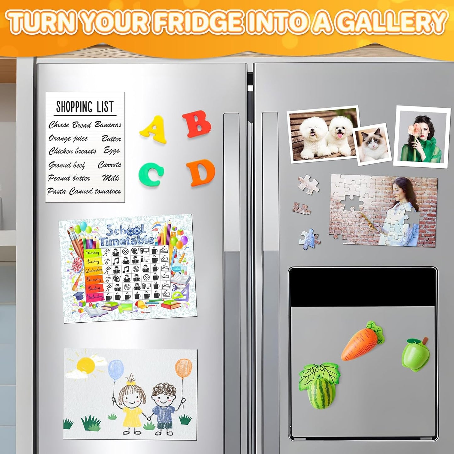 FINDMAG Magnetic Sheets, 11 Pack, 4" x 6" Magnet Sheets with Adhesive Backing, Cut and Customize Flexible Self Adhesive Magnetic Sheets for Picture, Photo, Craft and DIY