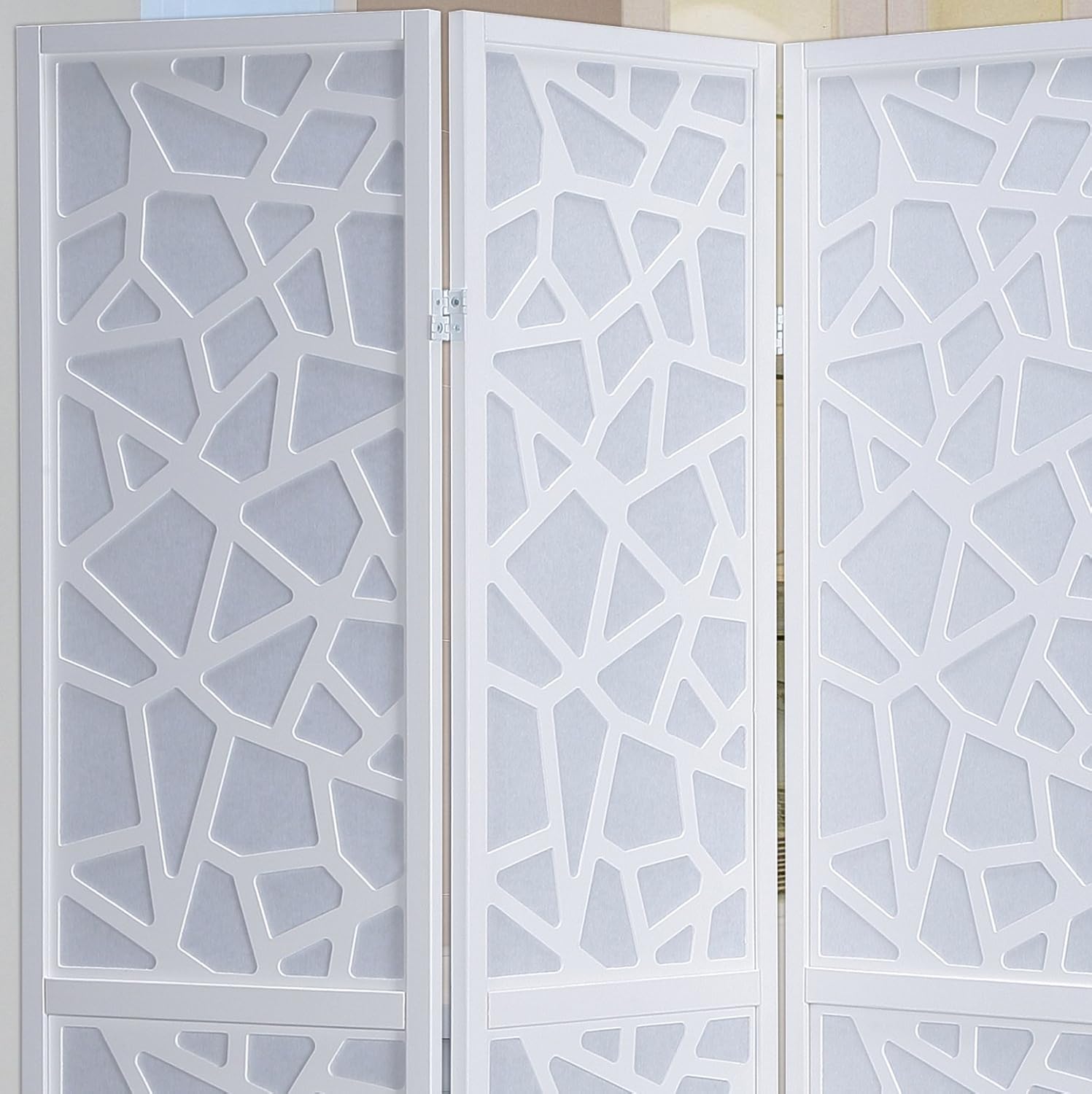 NicBex Room Divider 4 Panel Room Dividers with Paper-Looking Partition Room Dividers and Folding Privacy Screens Wall Divider for Home, Office, Room Separation,70" W x 1" D x 70" H, White - Lumora Desk