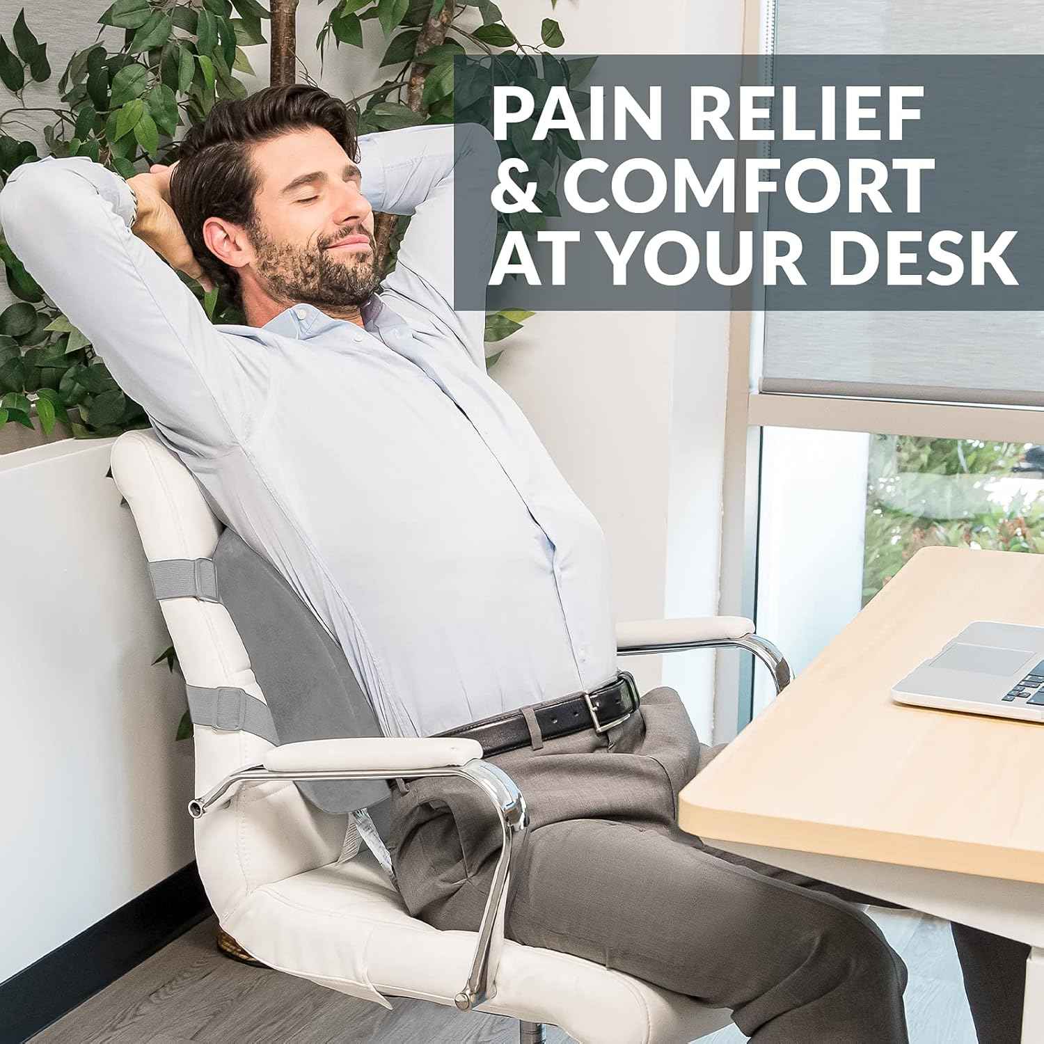 ComfiLife Gel Enhanced Seat Cushion & Lumbar Support Pillow Bundle – Ultimate Comfort and Pain Relief for Sitting