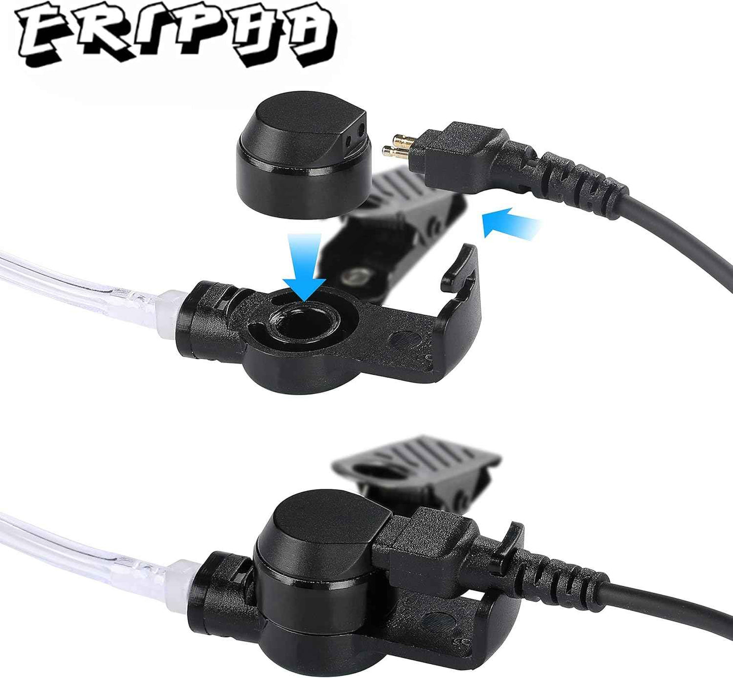 Police Earpiece 3.5mm /1 Pin Listen Only Acoustic Tube Earbud Headset for Remote Speaker Mic M0torola Kenwood 2 Way Radio FBI Security Surveillance Walkie Talkie