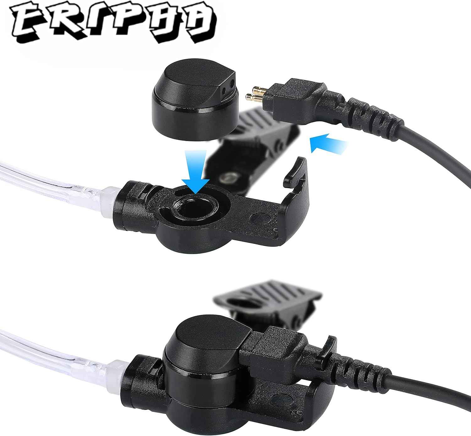 Police Earpiece 3.5mm /1 Pin Listen Only Acoustic Tube Earbud Headset for Remote Speaker Mic M0torola Kenwood 2 Way Radio FBI Security Surveillance Walkie Talkie