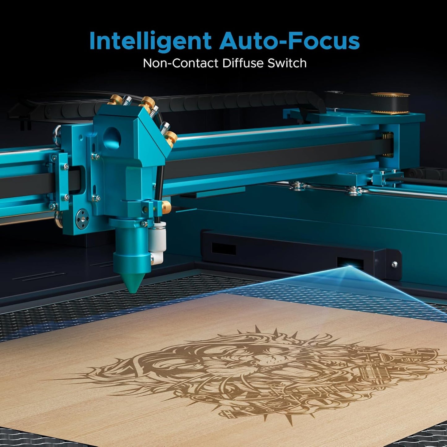 OMTech Pronto 150W CO2 Laser Engraver & Cutter with LightBurn – 63"x40" Workspace, 1,000mm/s Speed, Autofocus, 2-Way Pass, Air Assist, for Wood, Acrylic & More