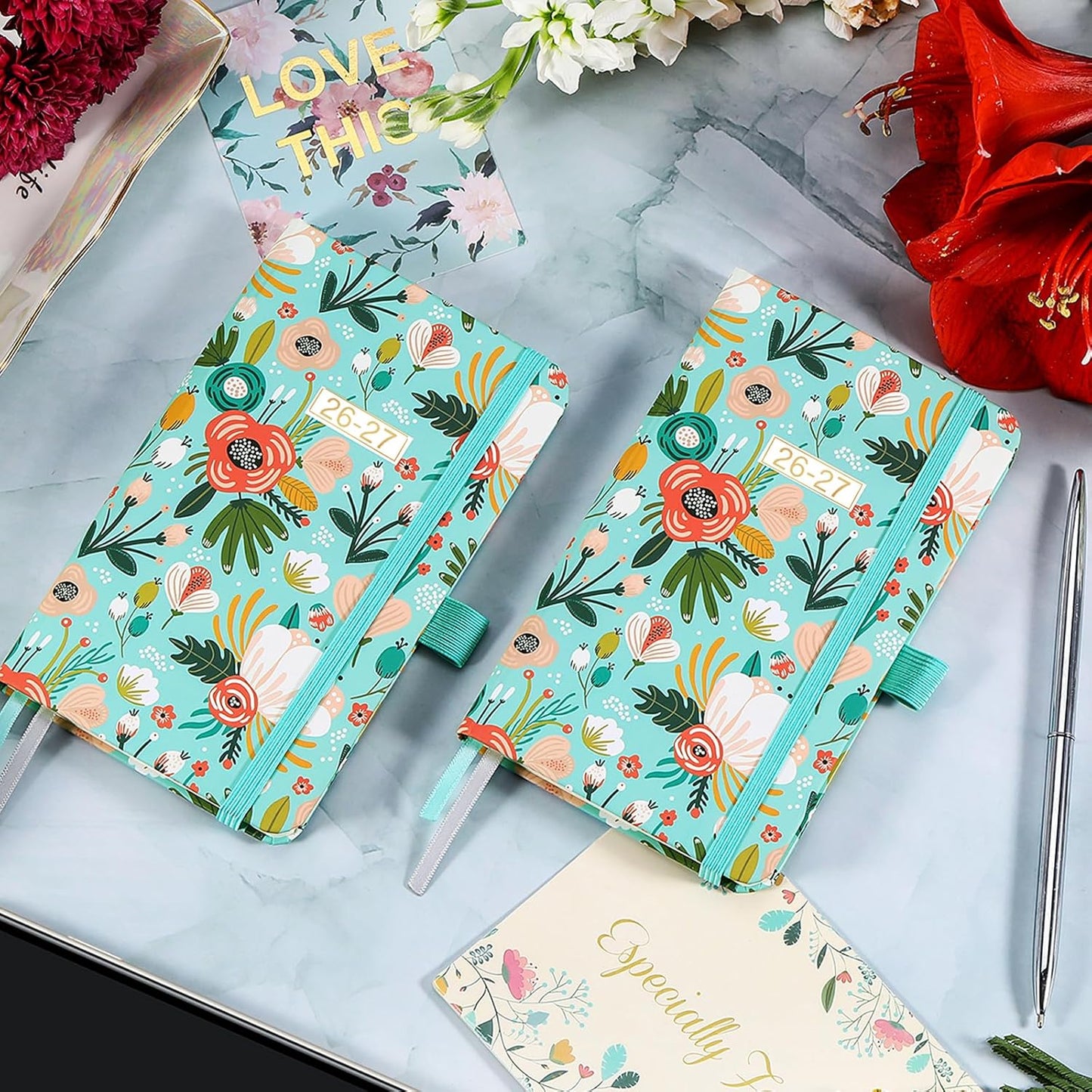 2026-2027 Pocket Planner/Calendar - Weekly & Monthly Planner 2026-2027, JUL 2026 - JUN 2027, 6.3" x 3.8", with Pen Holder, Inner Pocket