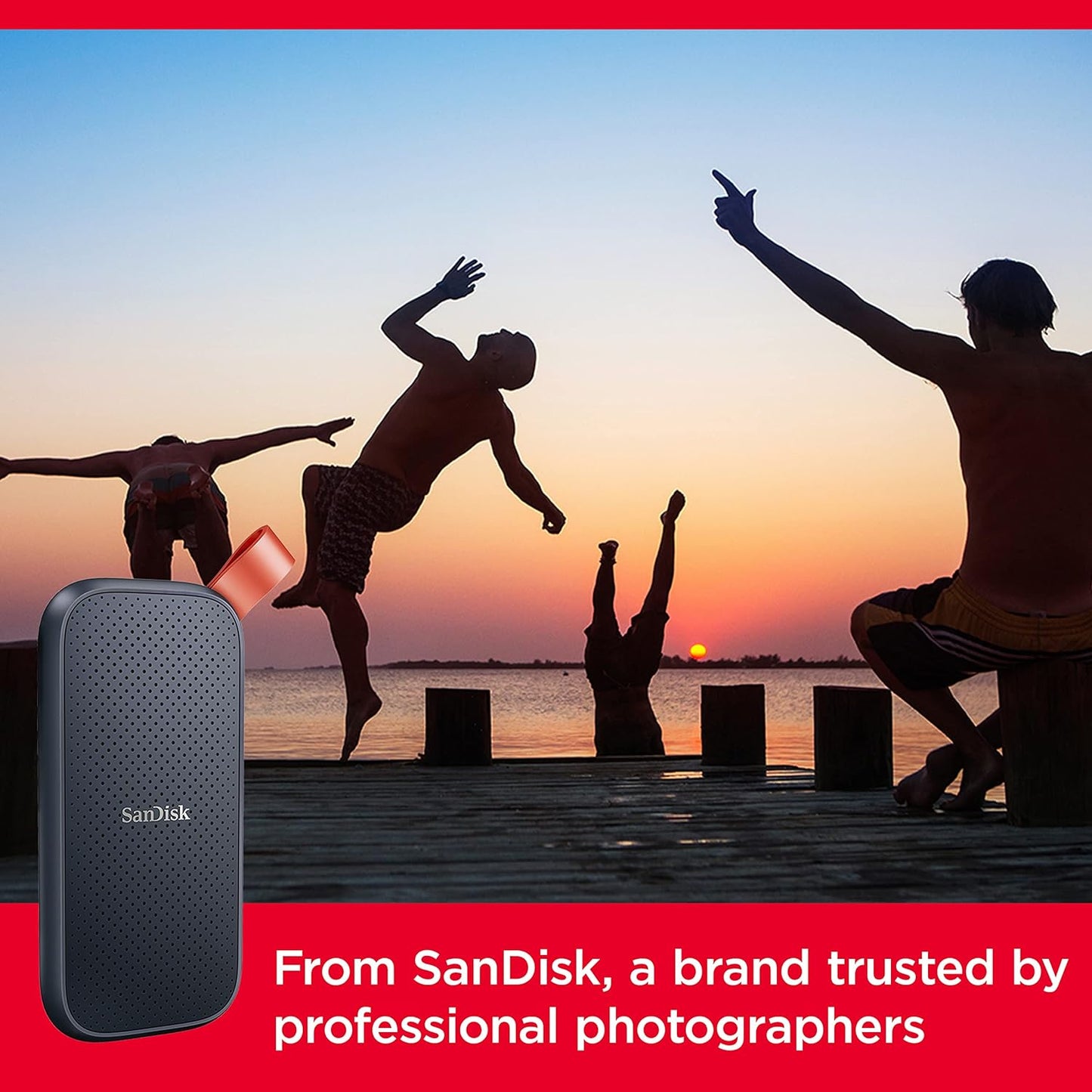 SANDISK 2TB Portable SSD - Up to 800MB/s, USB-C, USB 3.2 Gen 2, Updated Firmware - External Solid State Drive - SDSSDE30-2T00-G26