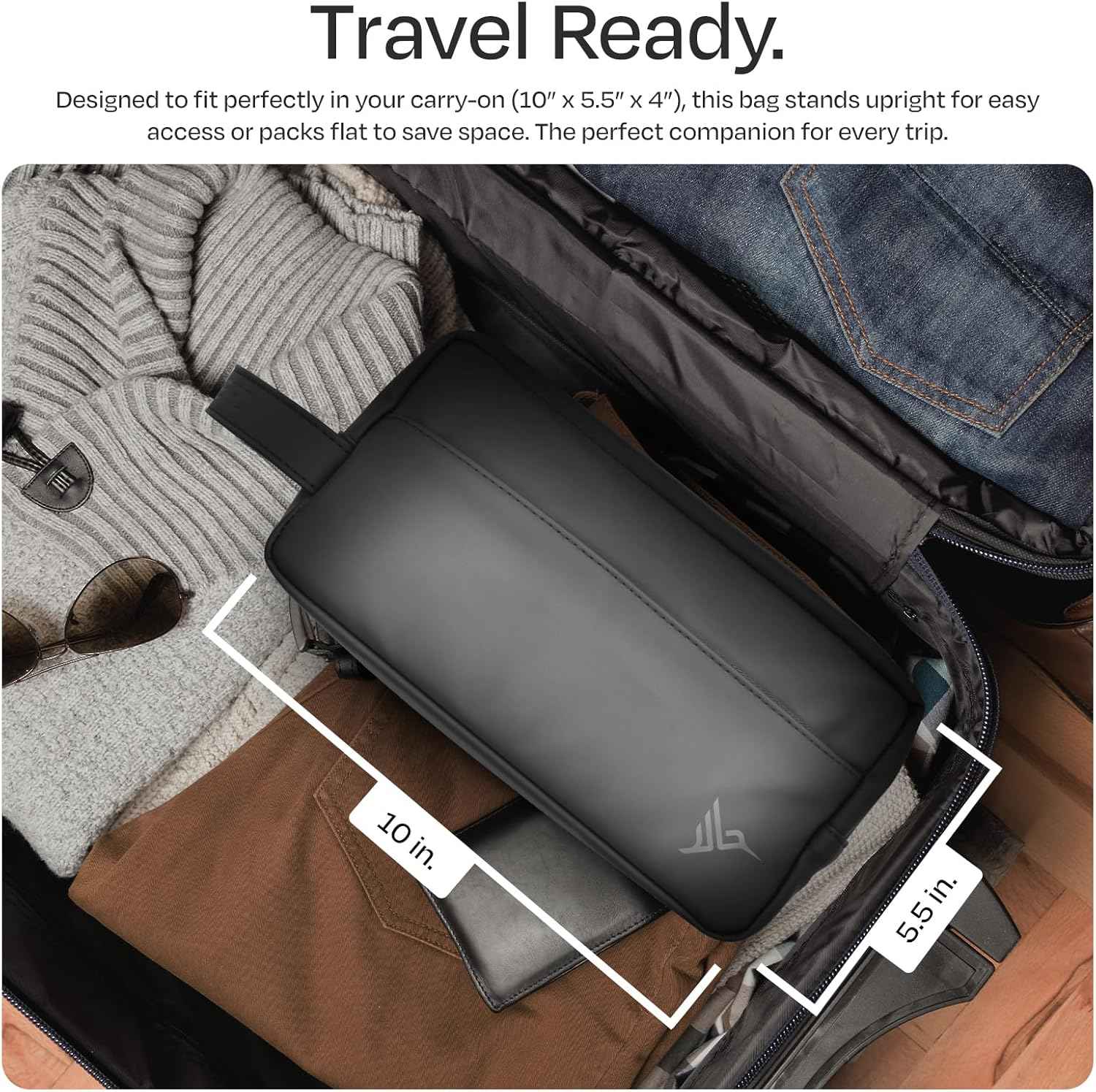 HUMMINGBIRD JetPack Toiletry Bag for Men, Premium Mens Travel Bag, Toiletry Organizer Dopp Kit, Water Resistant Shaving Bag for Toiletries and Accessories, Bathroom Organizer for Travel Essentials