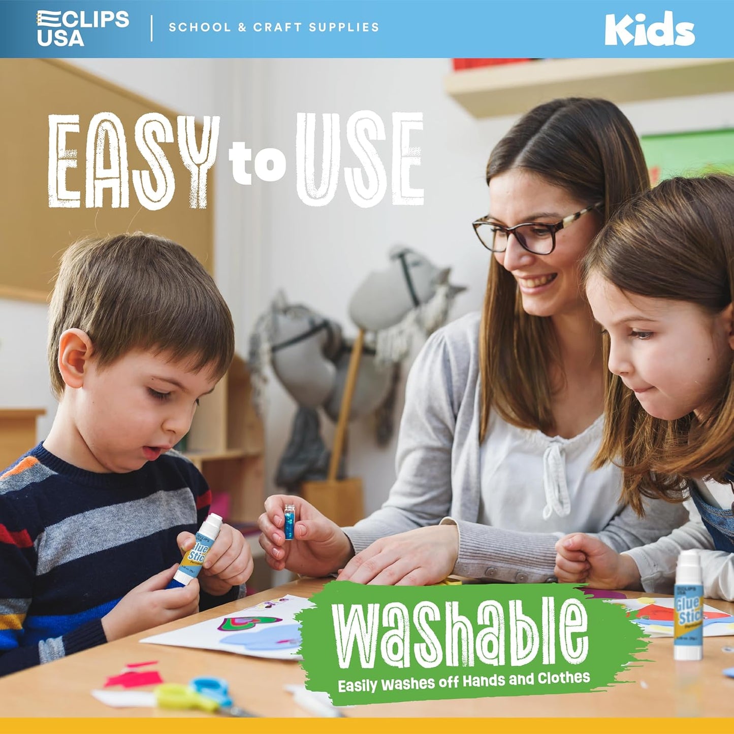 Glue Sticks Bulk (500 Pack), Washable Glue Sticks for Kids, Craft Glue for School Supplies, .28 oz, 8 Grams (500 Pack)