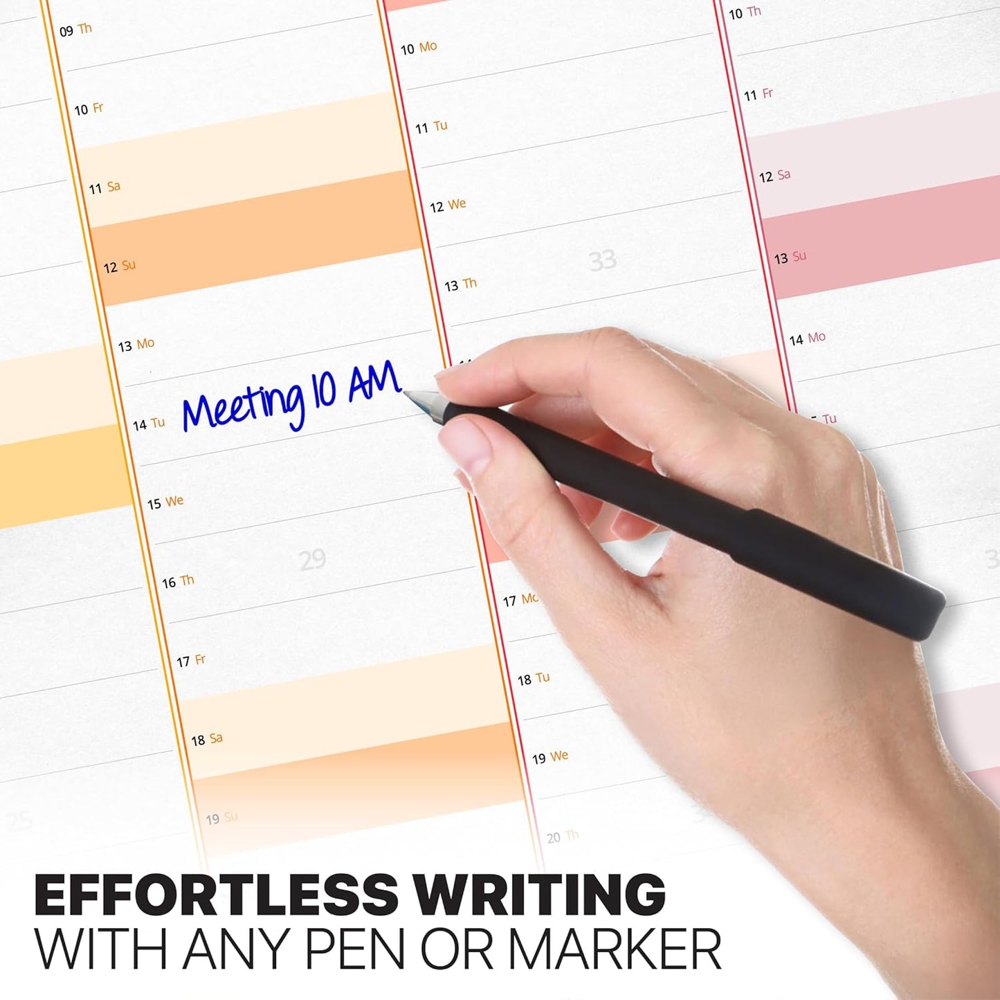 Wall Planner 2026 - Extra Large 33” x 24” Color Full Year Wall Calendar - 12 Month Planner 2026 Yearly Planner Wall Calendar Personalized Calendar 2026 - Columns Edition