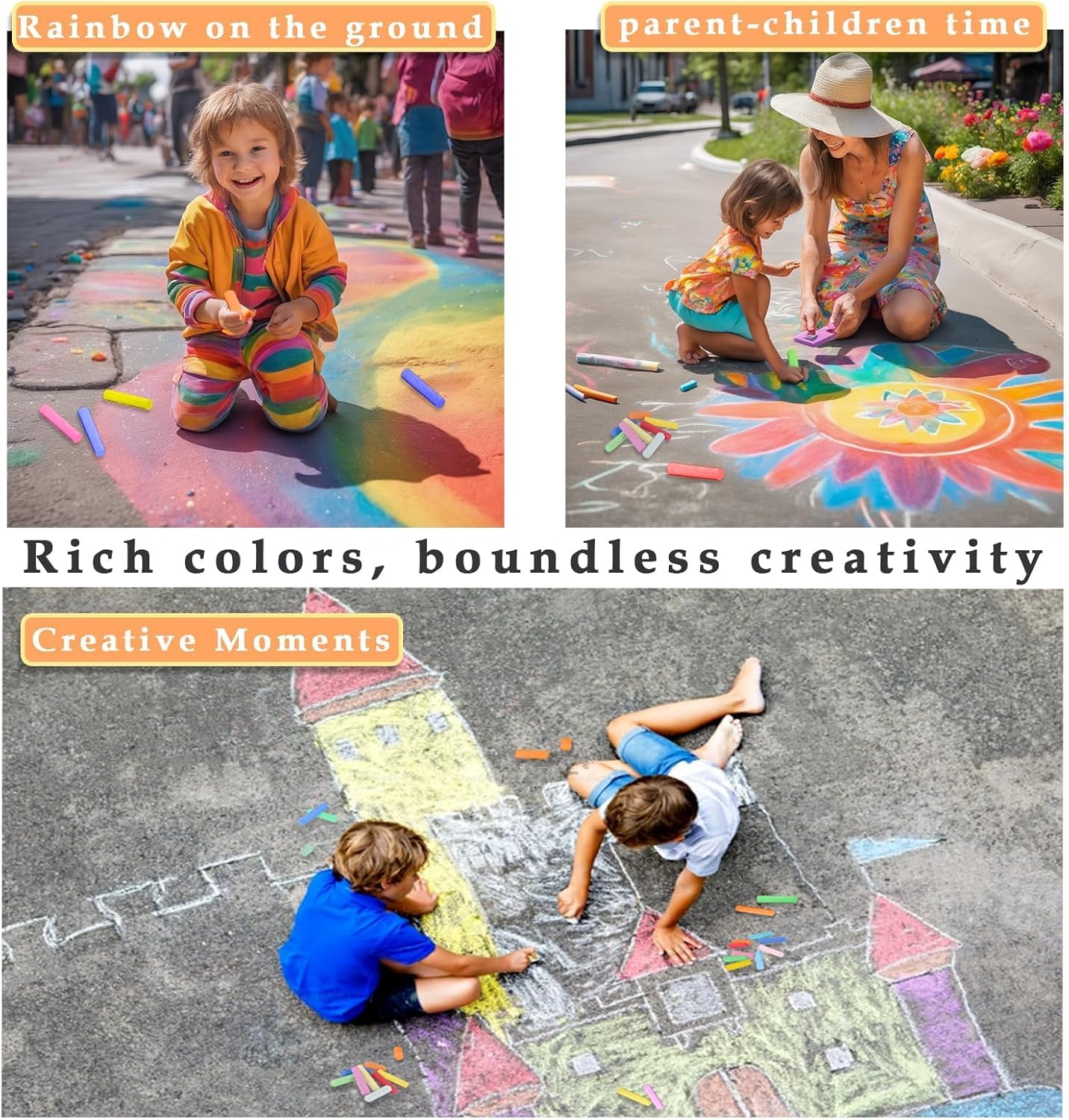 150 Pcs Sidewalk Chalk-30 Colors, Drawing Chalk for Kids, Jumbo Washable Chalk Giant Box Non-Toxic,Painting on Sidewalk,Outdoor Art, Blackboard, Playground, Outside Gift Adult