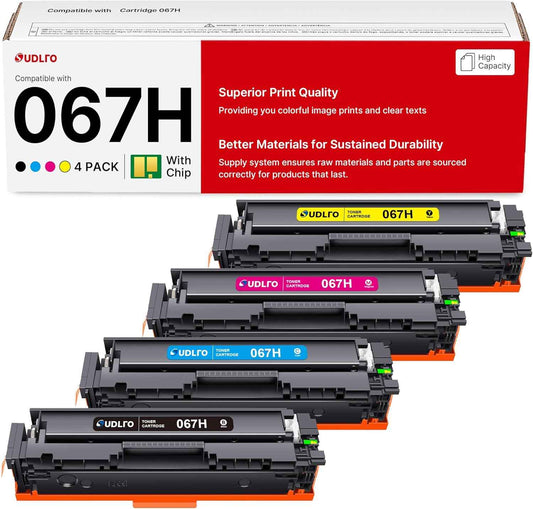 067H 067 Toner Cartridge Set - Replacement for Canon MF654Cdw Toner Cartridges - Work with MF656Cdw Toner MF654Cdw LBP632Cdw MF653Cdw Printer Ink | for Canon 067 Toner | 067H Cartridge 4 Pack