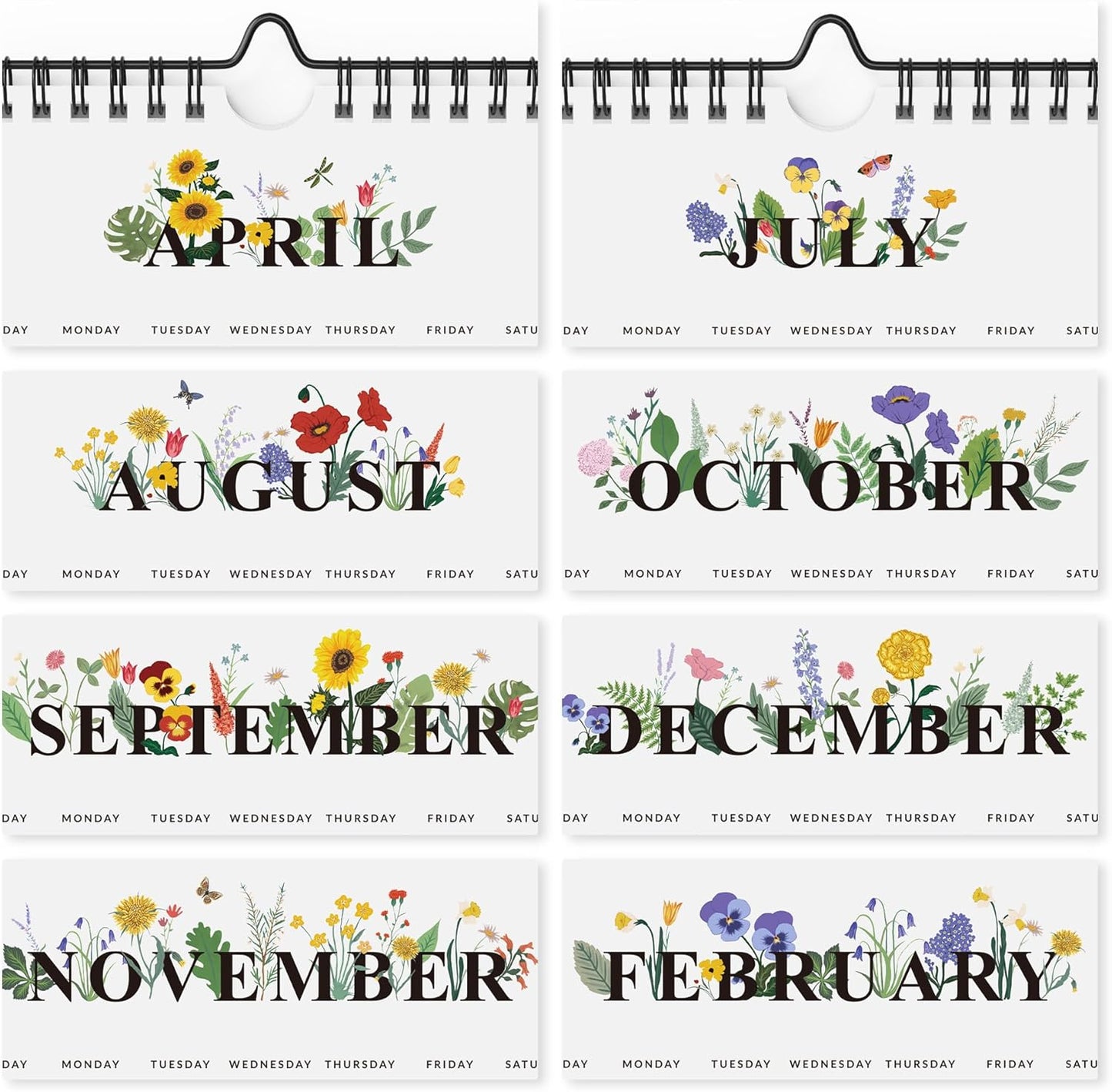 Cabbrix Mini Calendar 2025-2026 Wall Calendar, 18 Months Calendar Runs from July 2025 to December 2026, Small Vertical 6 x 9 Inch Monthly Planner for School Office Home Organizing