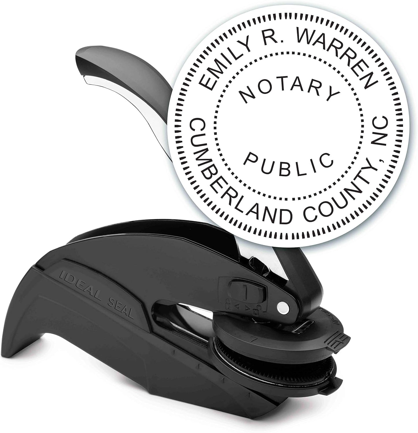 MaxMark Notary Seal Round Embosser for North Carolina State - Includes Gold Burst Seal Labels (50 Count)
