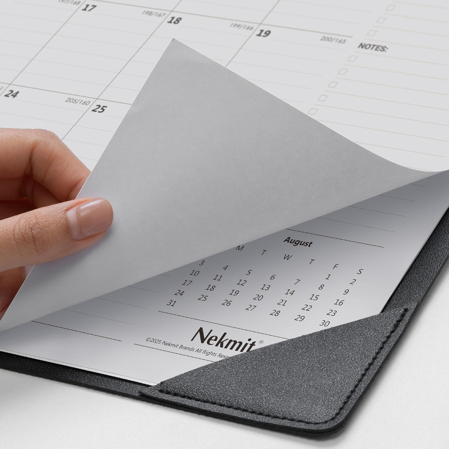Nekmit Desk Calendar 2025-2026 with Desktop Mat, Large Desk Calendar Runs from Jul 2025 - Dec 2026, Big Desk Pad Calendar 21 x 16 1/2 Inches for Home and Office