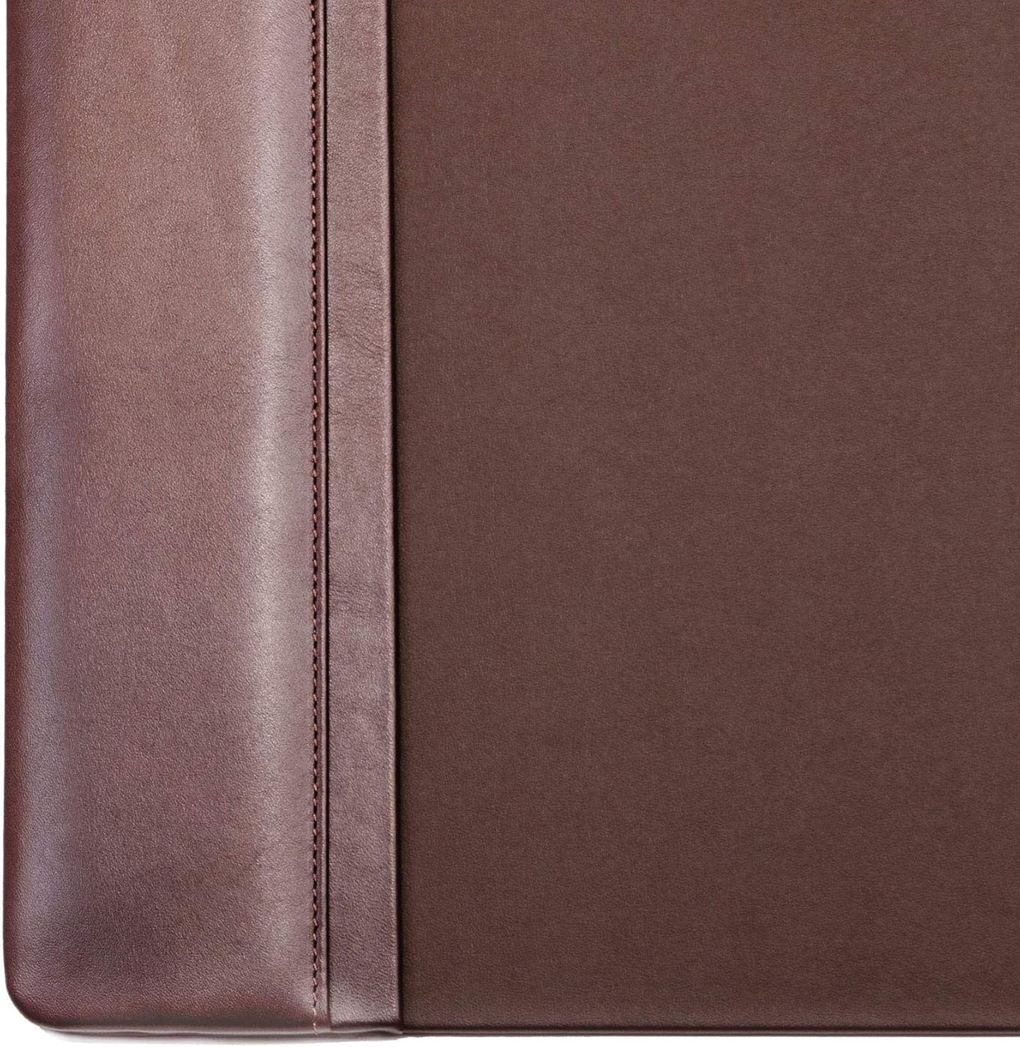 Chocolate Brown Leather Desk Pad w/Calendar, 34 x 20