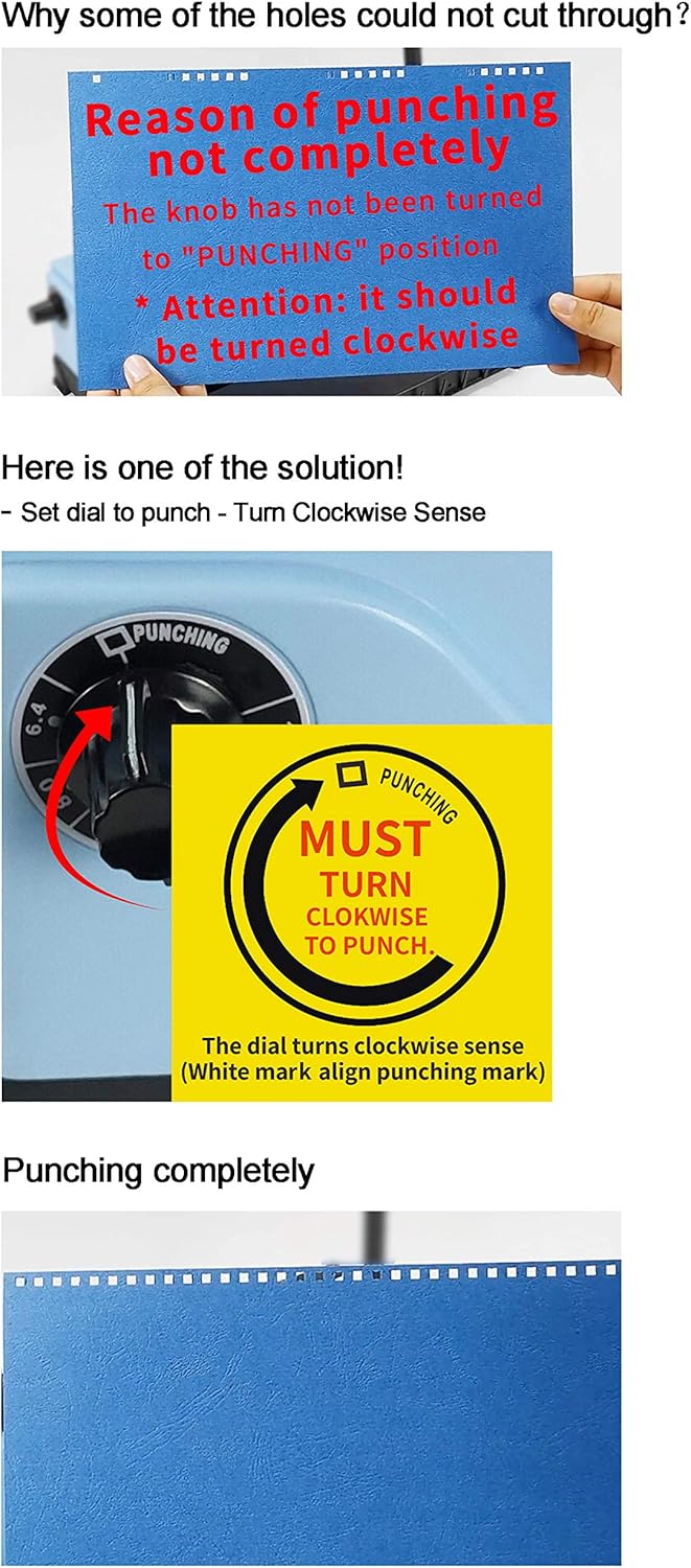 Rayson TD-130 Wire Binding Machine (Square Holes) Punch 12 Sheets/Bind 120 Sheets with Sturdy Metal Construction