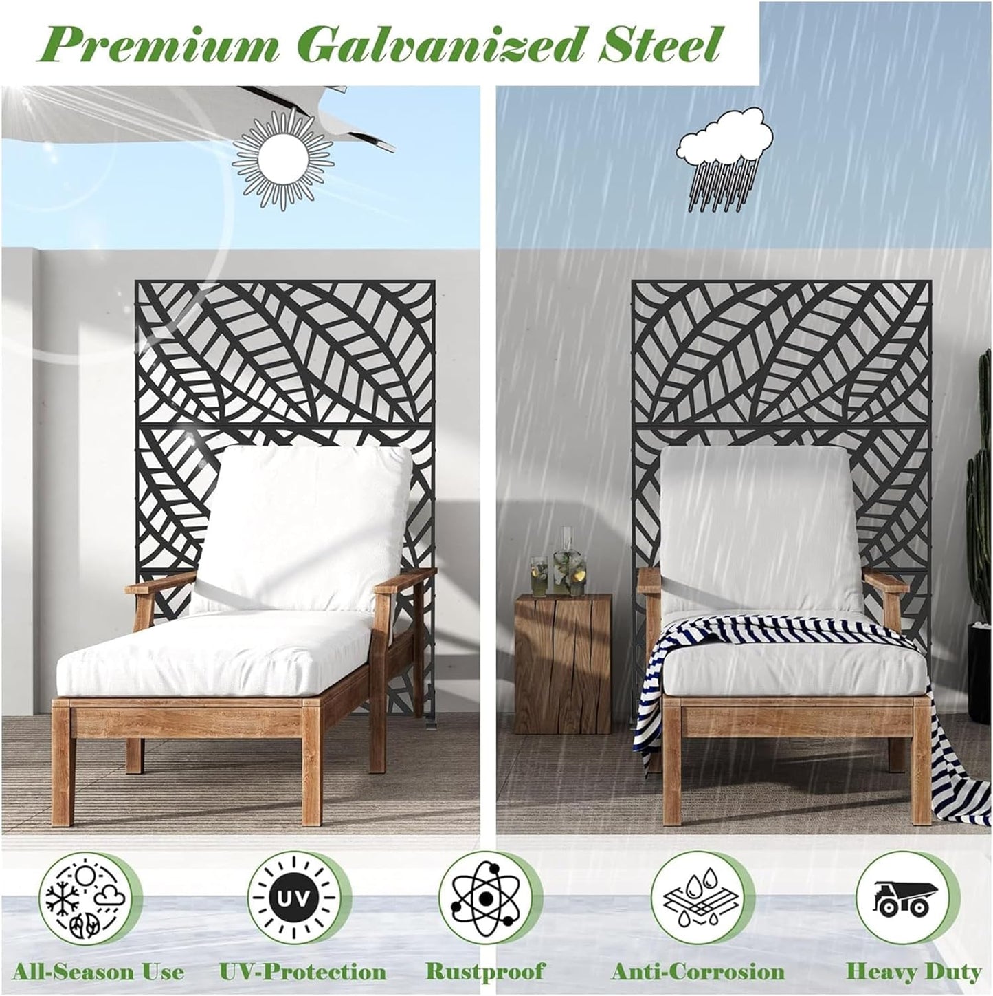 NicBex Room Divider 1 Panel Room Dividers with Leaf Pattern Design Partition Room Dividers and Metal Privacy Screens Wall Divider for Outdoor, Room Separation,48.31" W x 15.75" D x 70.75" H, Black - Lumora Desk