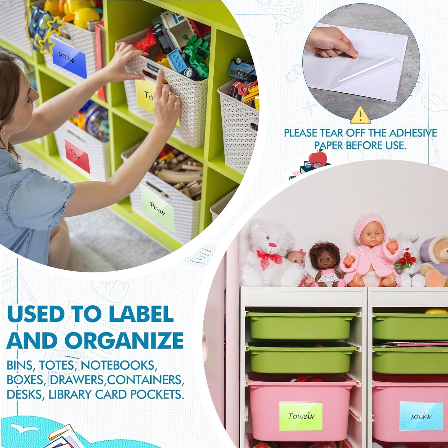 Outus Self Adhesive Shop Ticket Holders Clear Plastic Sleeves Adhesive Pockets Work Order Job Ticket Holders for Home Office Posting Signs(6 x 4 Inch,120 Pcs)