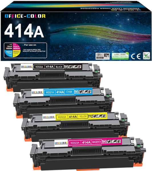 414A Toner Cartridges Replacement for HP Color LaserJet Pro MFP M479fdw MFP M479fdn, Enterprise MFP M454dw M454dn M480f M479 M454 Printer Ink (Black,Cyan,Magenta,Yellow)