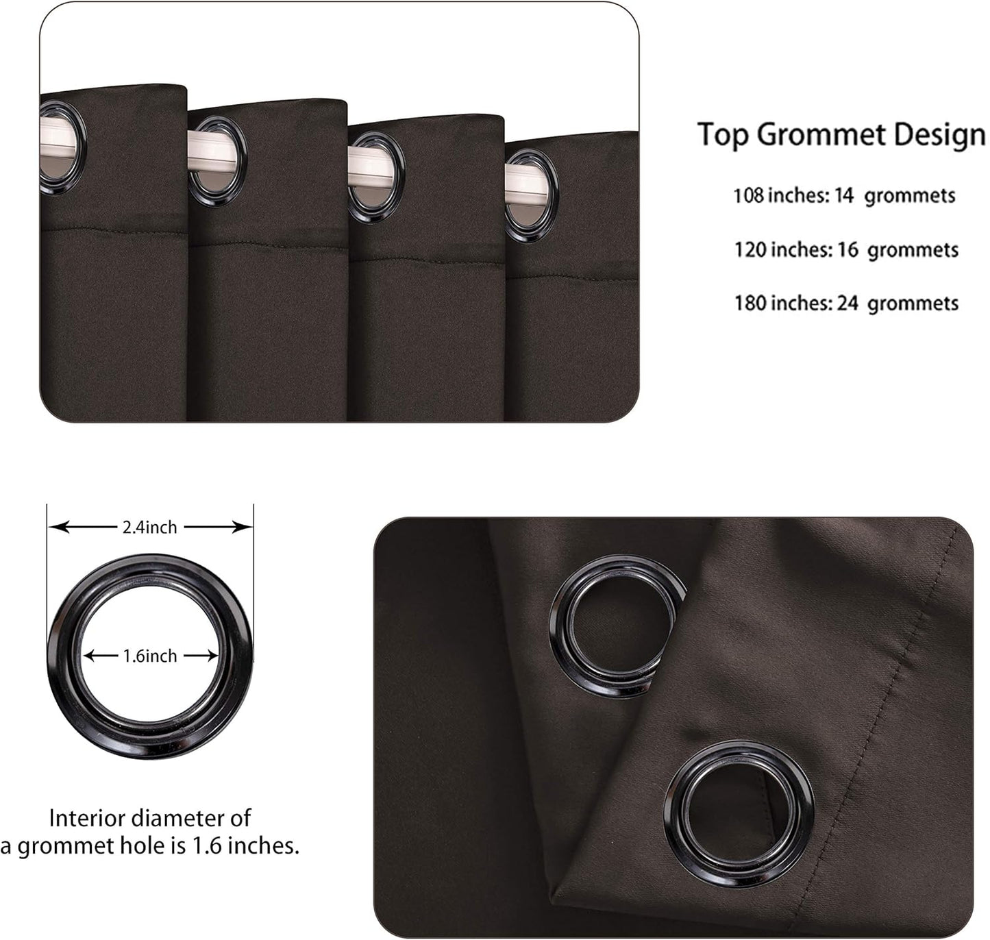 BONZER Extra Wide Room Divider Curtain Screen Partitions Total Privacy Wall Noise Reducing Blackout Curtains for Living Room, 96L x 150W Inch (8L x 12.5W ft), 1 Panel, Chocolate
