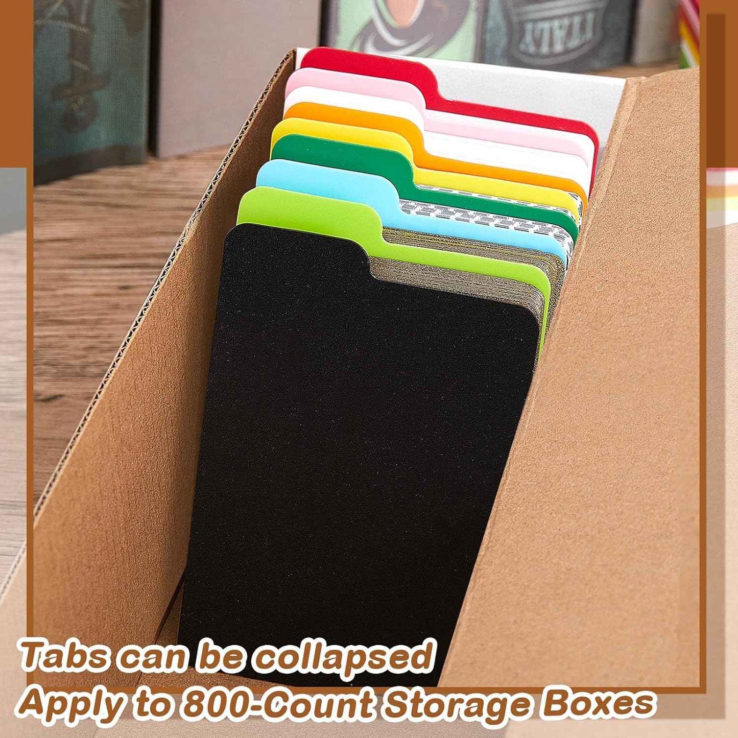 Lewtemi 50 Pcs Card Dividers PP Trading Card Page Dividers Playing Separator for Office and Sports Gathering Storage Supplies, 2.6 x 3.8 Inch, 10 Colors (Multicolor)