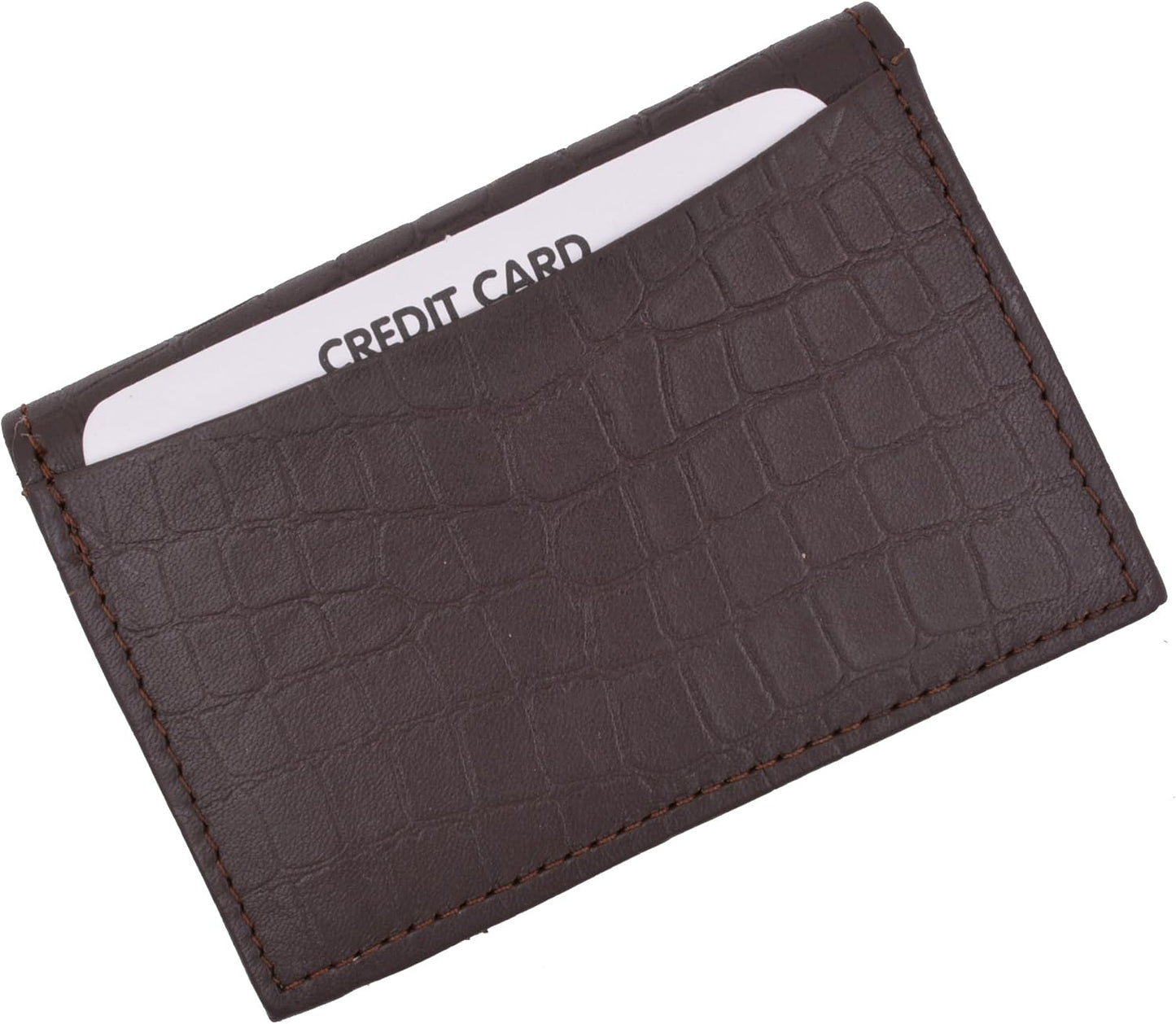 Marshal Leather RFID Business Card Holder Expandable For Men & Women