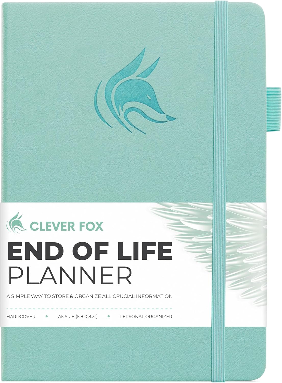 Clever Fox End of Life Planner – Final Arrangements Organizer for Beneficiary, Will Preparation, Last Wishes & Funeral Planning, A5 (Mint Cream)