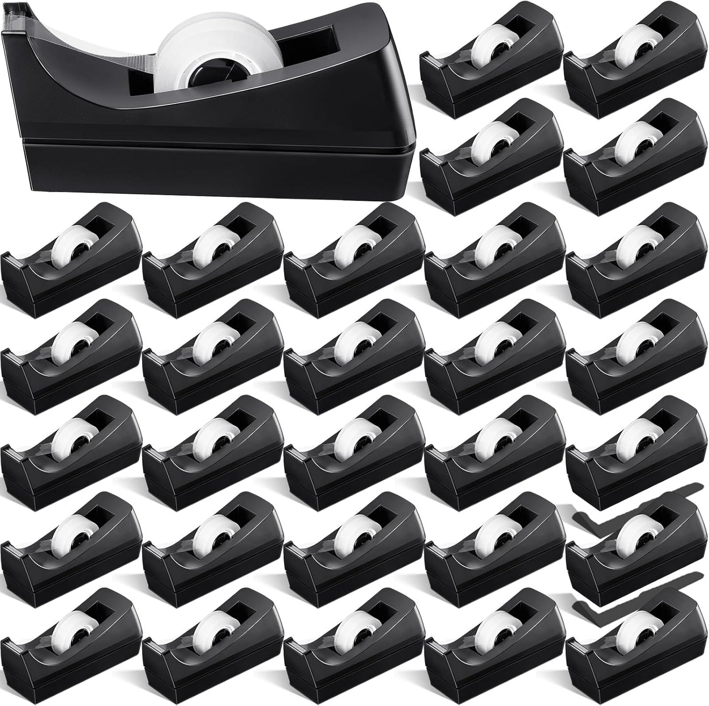 Colarr 30 Pack Desktop Tape Dispenser Non Skid Base Tape Dispensers Desk Tape Dispenser Tape Roll Dispenser for Office Home, Tape Not Included - Lumora Desk