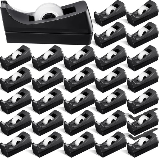 Colarr 30 Pack Desktop Tape Dispenser Non Skid Base Tape Dispensers Desk Tape Dispenser Tape Roll Dispenser for Office Home, Tape Not Included - Lumora Desk