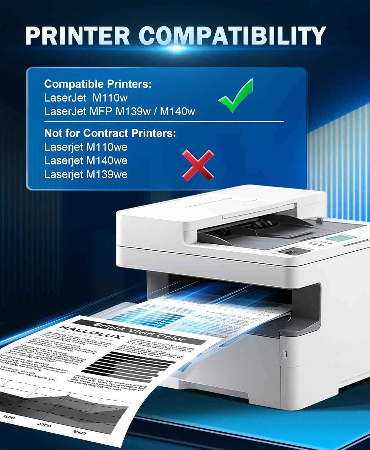 141A Toner Cartridge (with Chip) Compatible Replacement for HP 141A Black LaserJet Toner Cartridge W1410A 141X for HP LaserJet M110w MFP M139w M140w Printer Ink (Black 2 Pack)