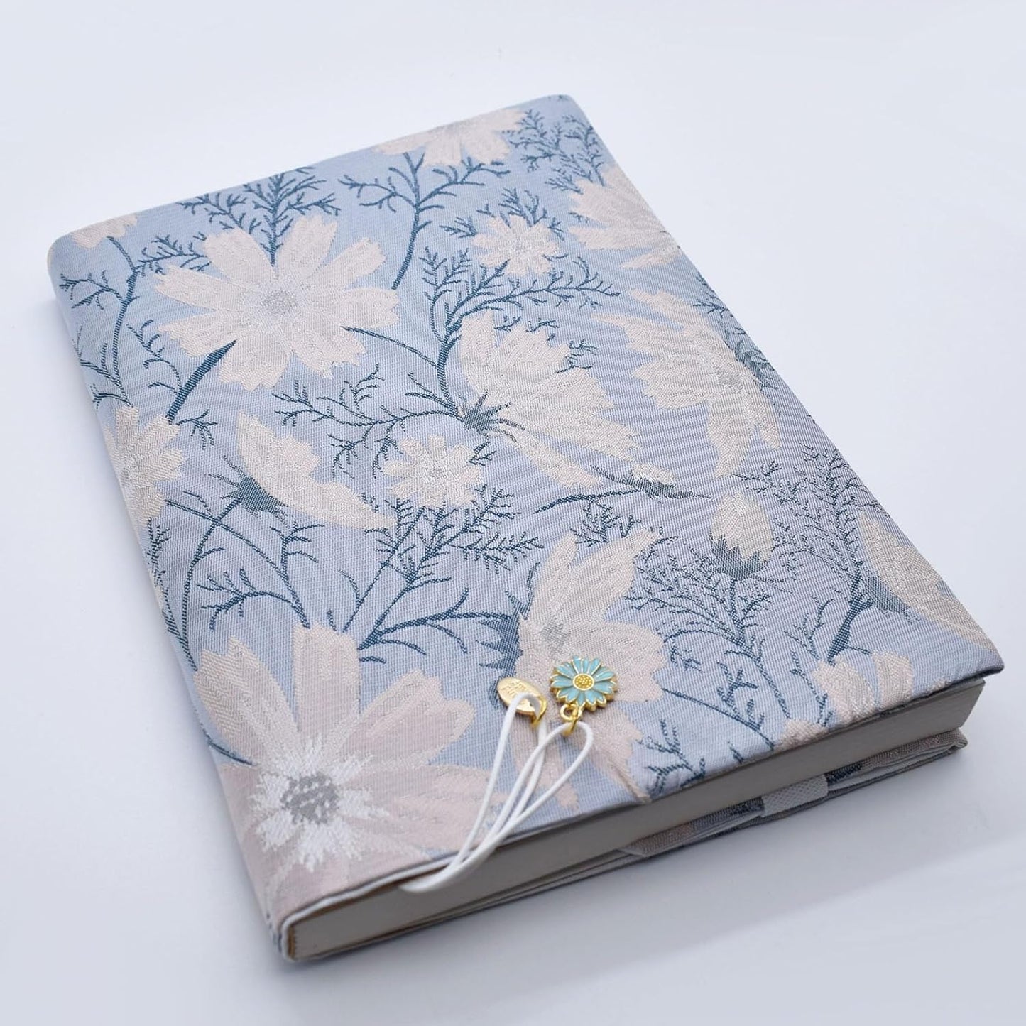 BLBMH A5 Book Covers for Paperbacks Book Cover Fit for 5.5x8.3 inch Adjustable Book Sleeve Cover for A5 Diary Books Fabric Softcover Protector for Notebook - Daisy