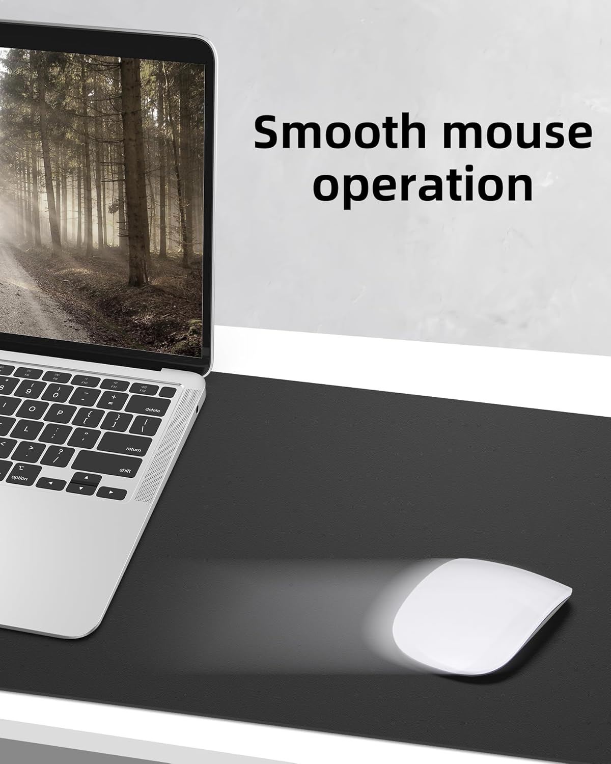 Large Desk Mat,55" x 17"Leather Desk Pad Protector,Large Mouse Pad,Non-Slip PU Leather Desk Blotter, Laptop Desk Pad,Waterproof Desk Writing Pad for Office/Home/Decor (Black)