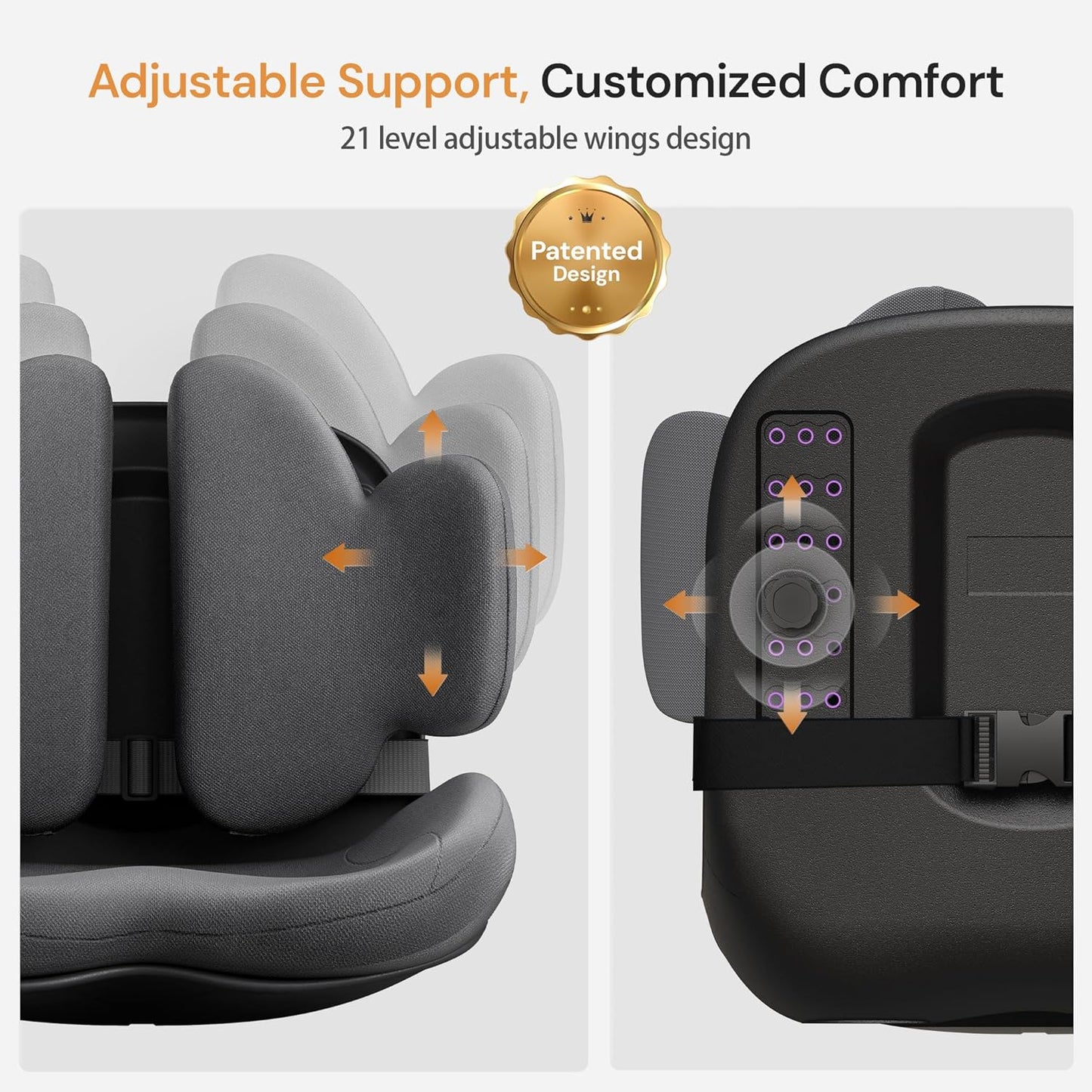 CabSupport M3 Pro Ergonomic Seat Cushion - Upgraded Extra Large & Thick Design, Dynamic Lumbar Support & Spineseat Patented Spine Alignment, Breathable Posture Corrector for Office Chair, Car & Gaming