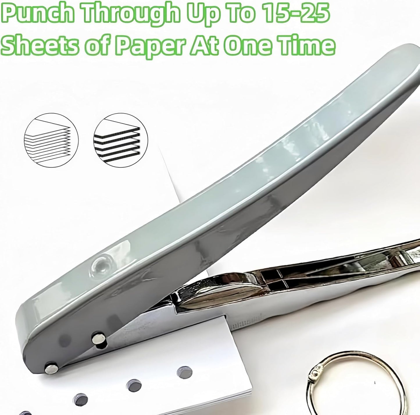 Heavy Duty Hole Punch - Single 1/8" (3mm) Hole Punch for Crafts, Cards, Paper Tags & Scrapbook