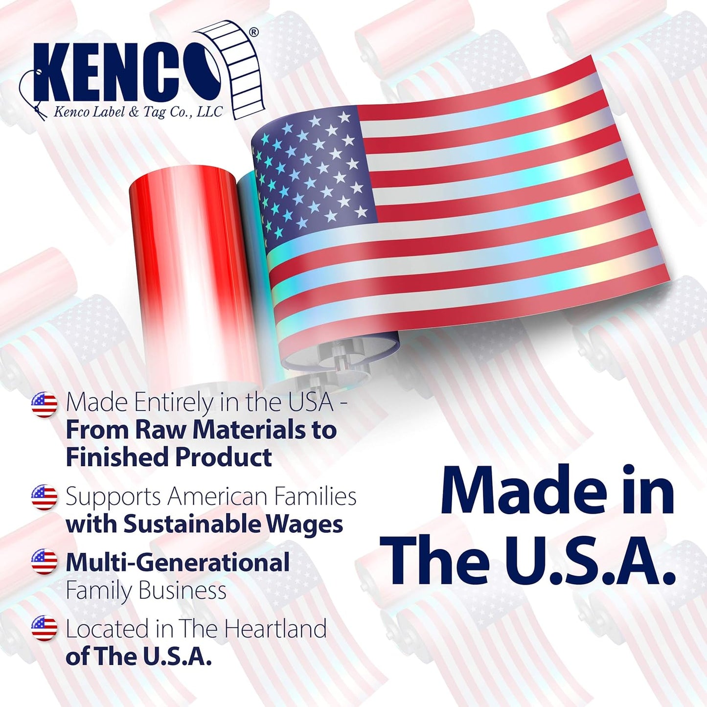 Kenco Color Coding 3 X 5 Rectangle Labels, Inventory Control Stickers 500 Labels Per Roll, Made in The USA (Purple)