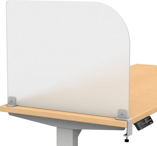 VaRoom Studio Wing Desktop Privacy Panel – Frosted Acrylic Clamp-on Desk Divider –23” W x 18”H Partition