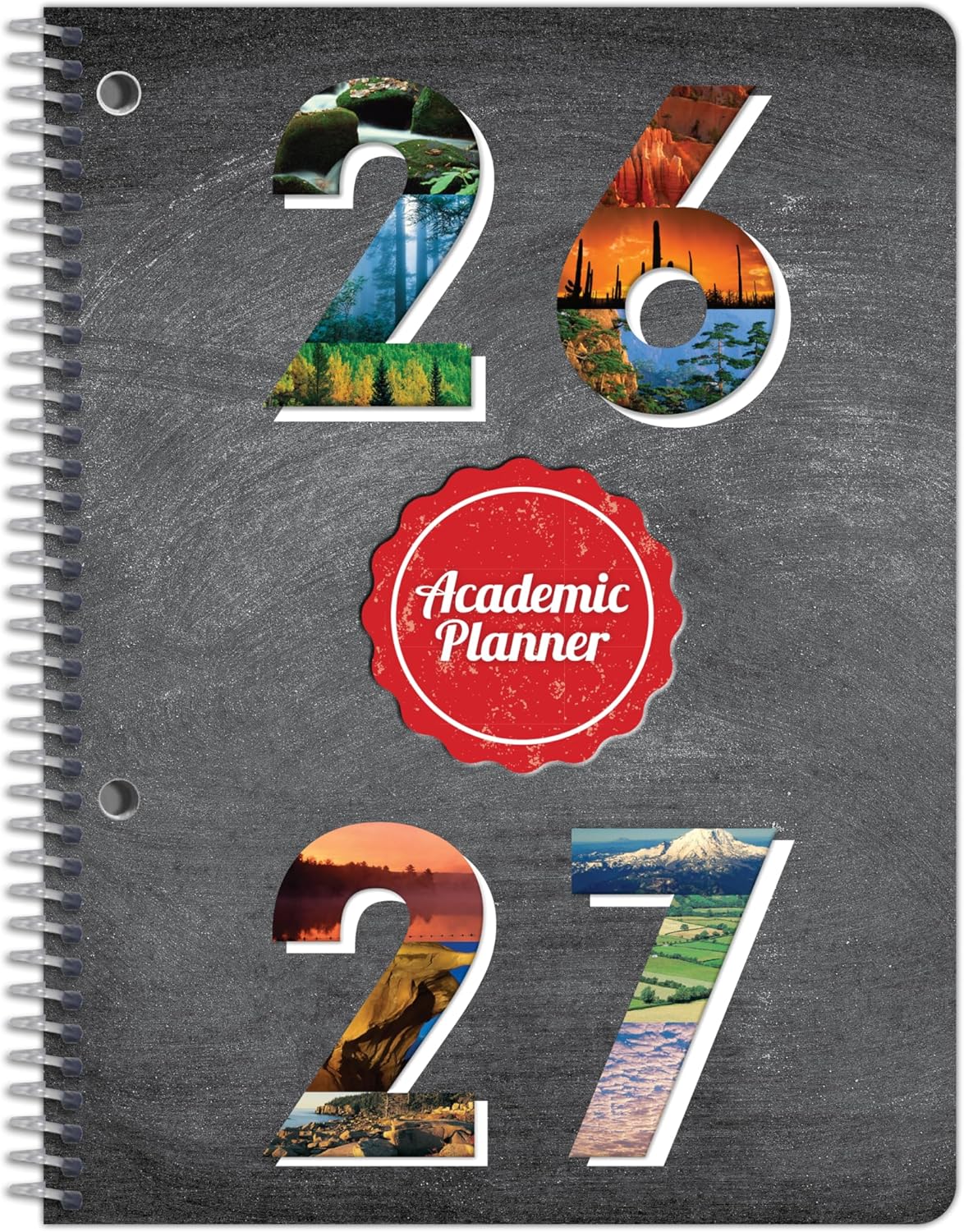 Middle & High School Weekly Planner with Boulder Cover, 6.75" x 9" | 2026-2027 academic year, durable for backpacks and lockers, vertical layout, goal setting, portable size, lay flat design