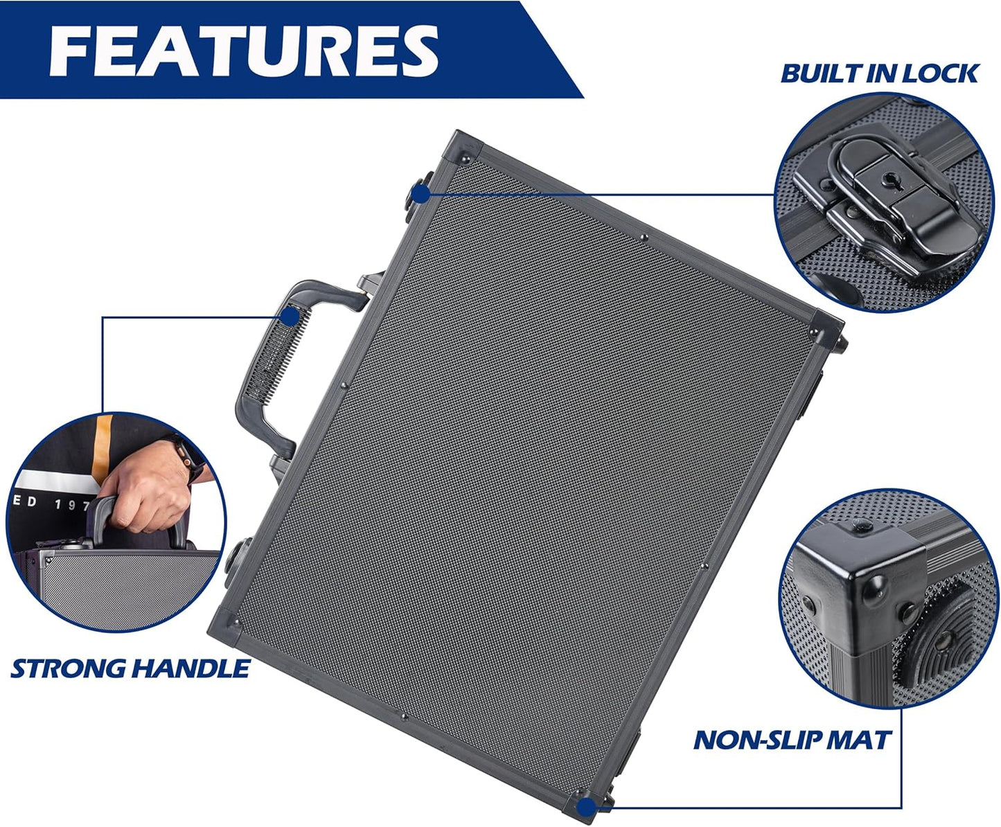 D DACCKIT Top Loaders Storage Box - Hard Case for 3" x 4" 35pt Rigid Card Holders for Trading Cards & Sports Cards (Fits Top Loaders and Magnetic Card Holders)