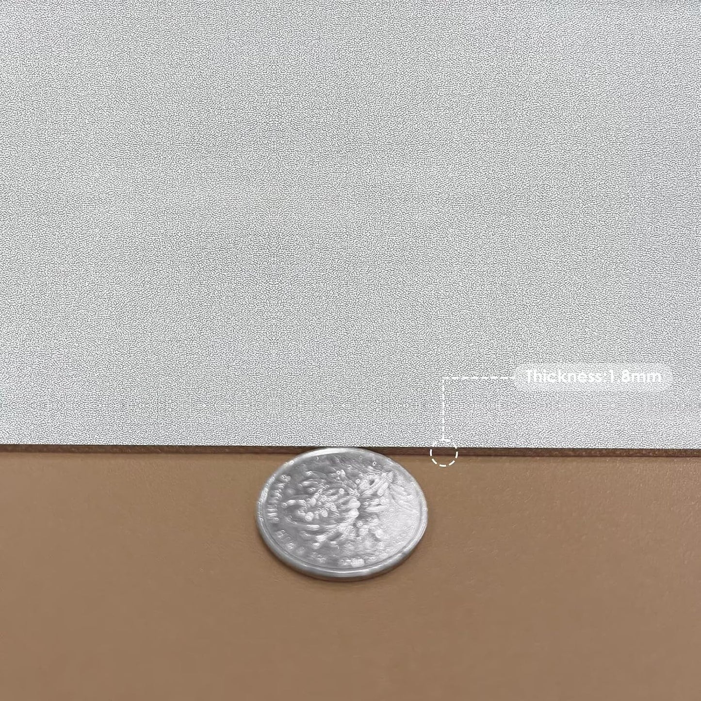 Leather Table Cover,1.8mm Thick,36x54 Inch Table Protector,Table Protector for Dining Room Table,Table Protectors for Rectangle Tables.(Khaki+Silvery,36x54)